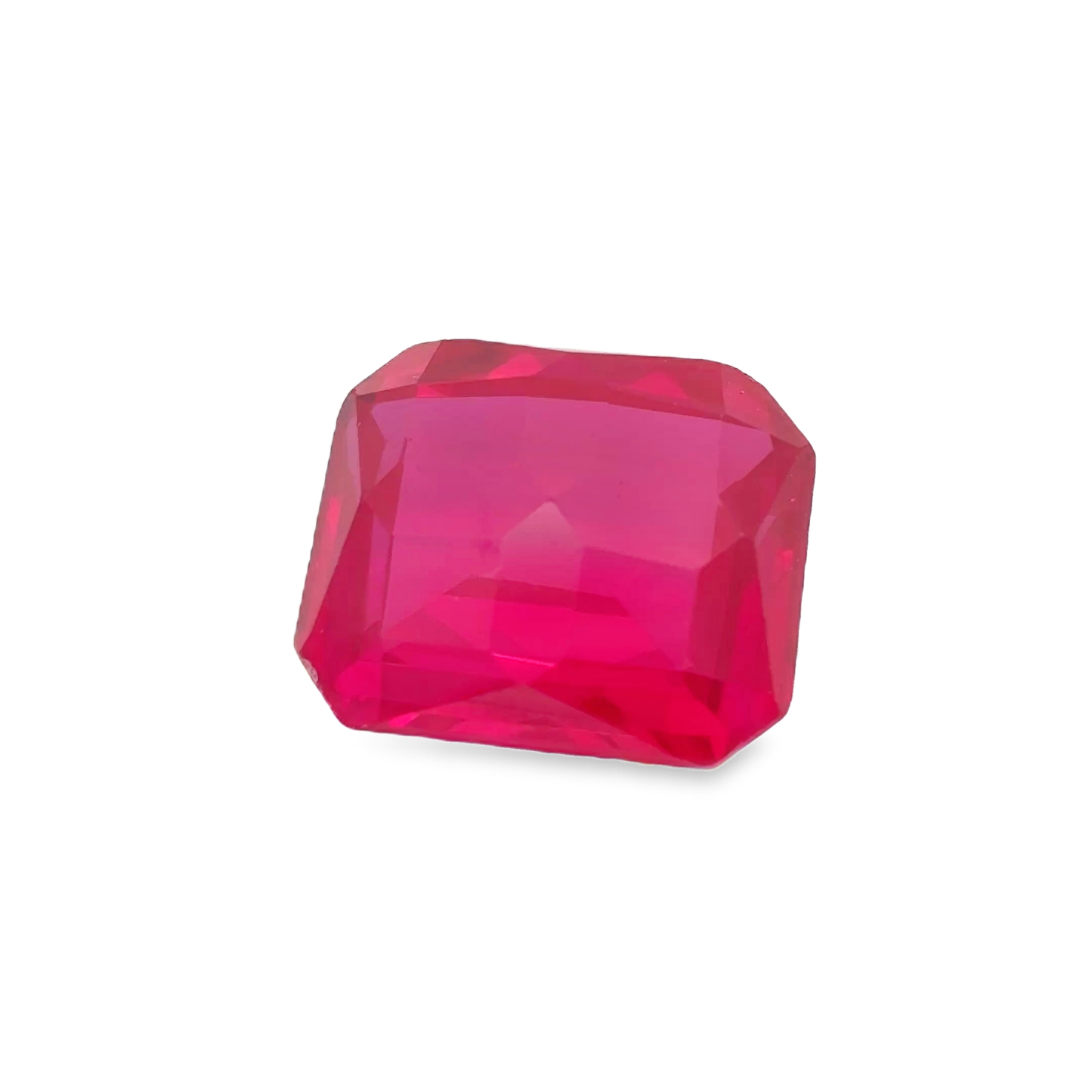 15x13mm Lab Created Red Ruby, 16 carat Recycled Gemstone