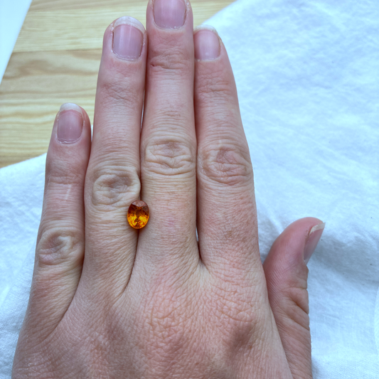 8x6mm Oval Cut Orange Spessartite Garnet, 1.84ct