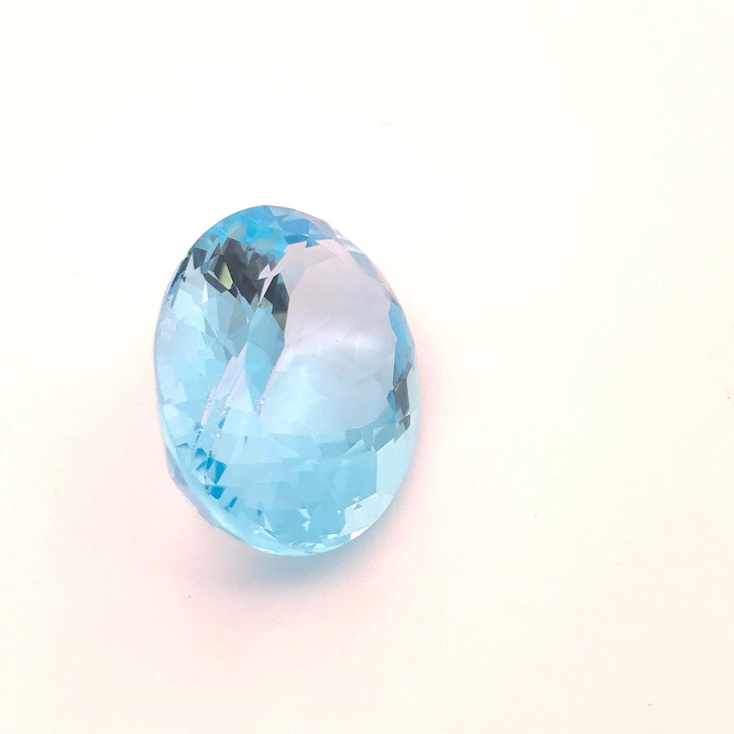 20x15mm Large Blue Topaz Loose Gemstone, Over 20 Carats, Oval cut