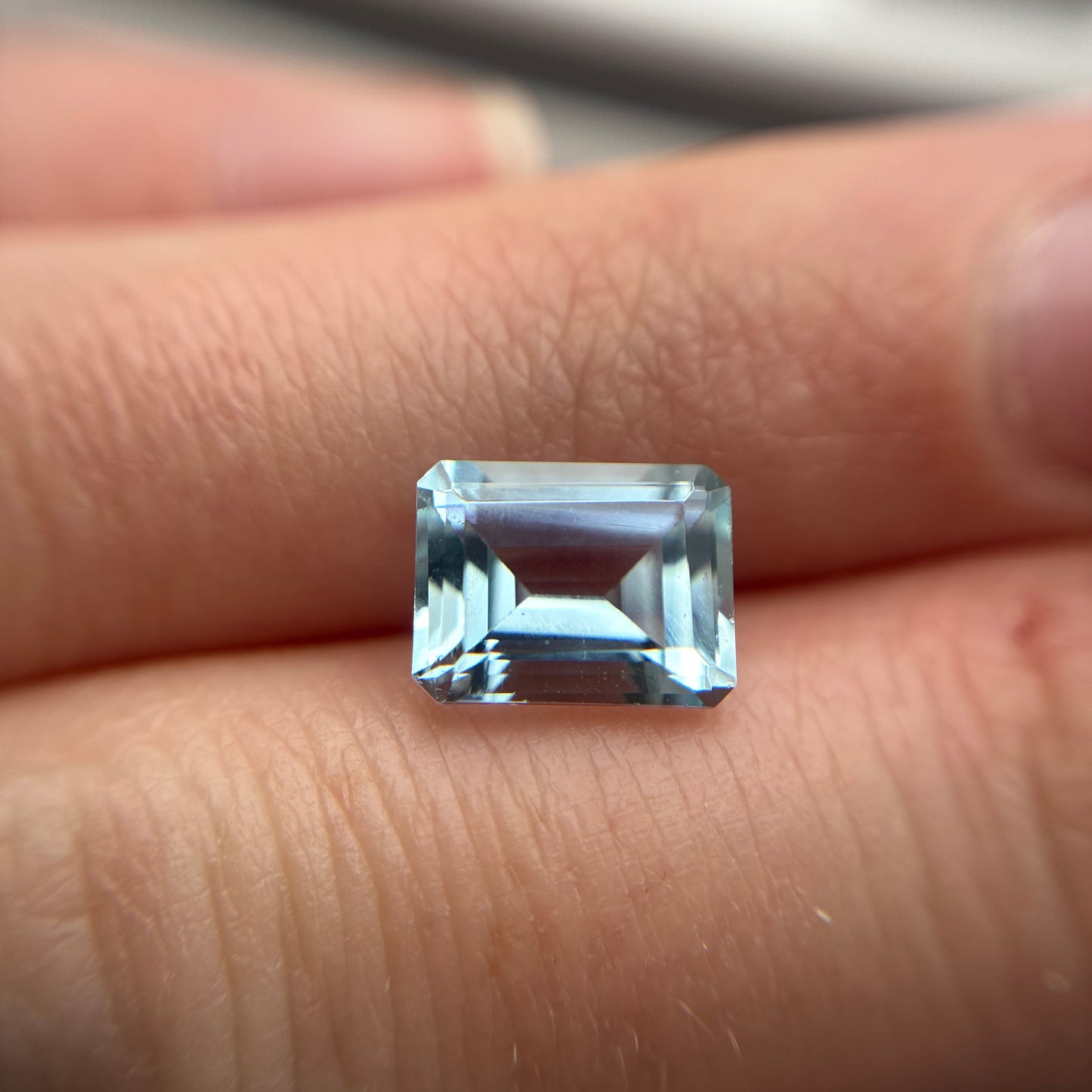 9x7mm Emerald Cut Aquamarine, 2.20ct Loose Gemstone