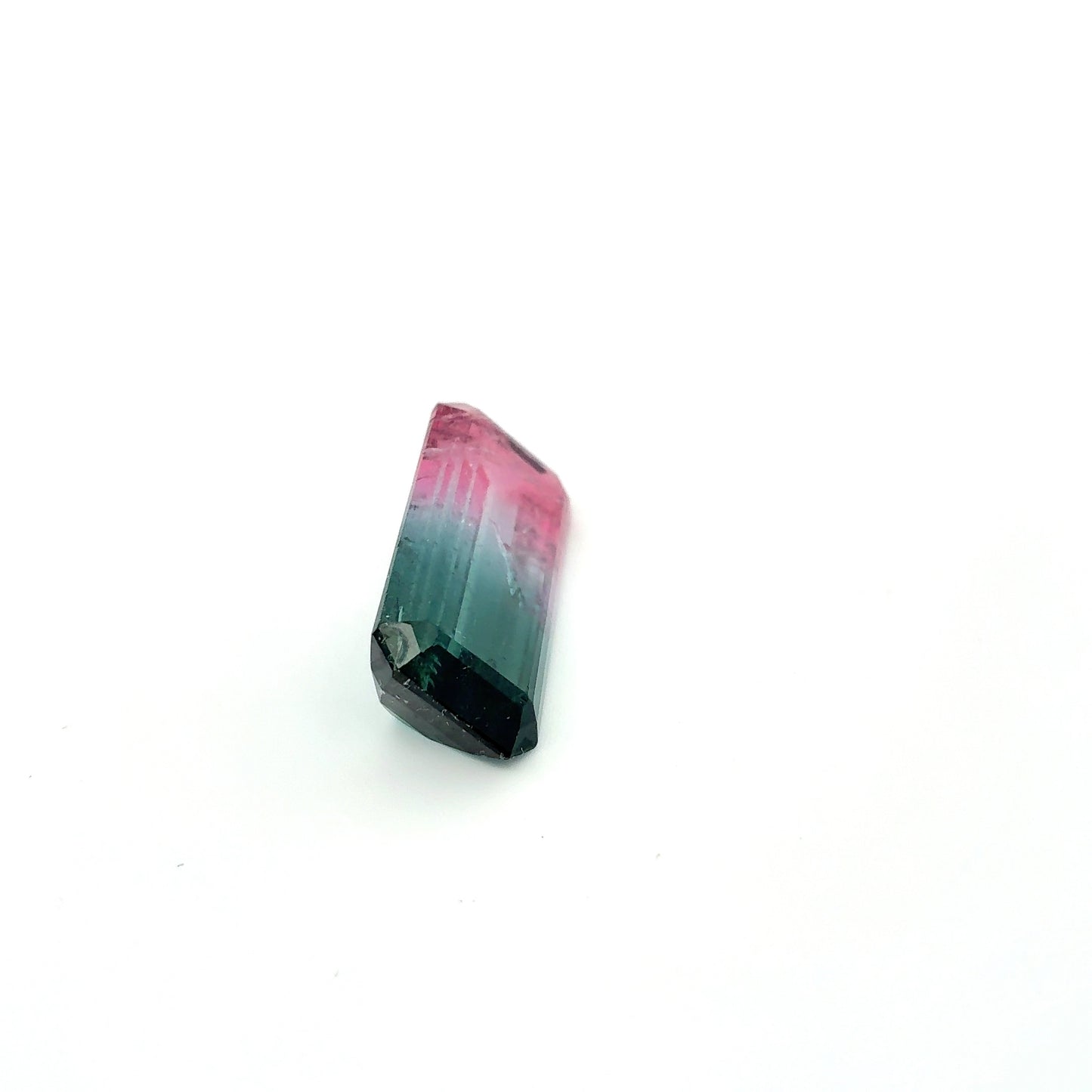 17 carat Watermelon Tourmaline 22.6x11.6mm Emerald Cut Tri Color Tourmaline