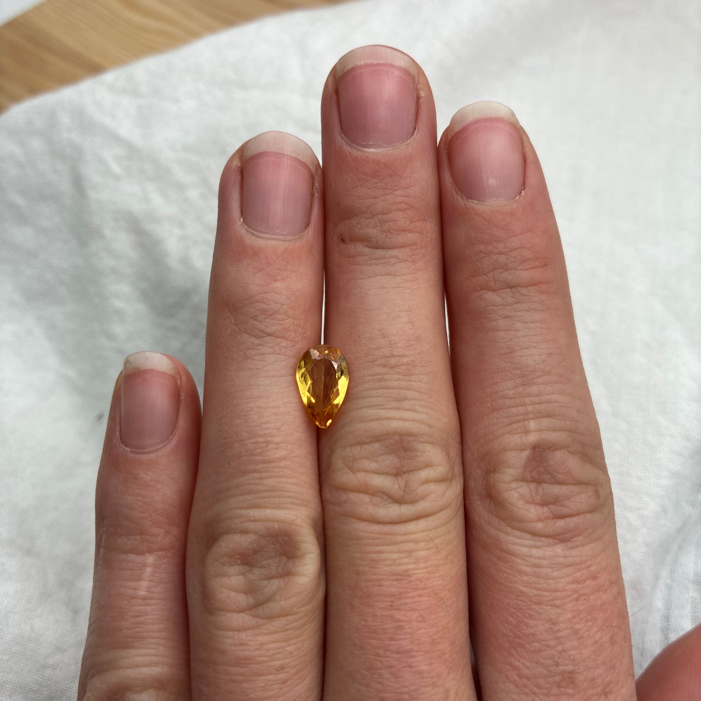 1.7 carat Imperial Topaz 10x6.3mm Pear Cut
