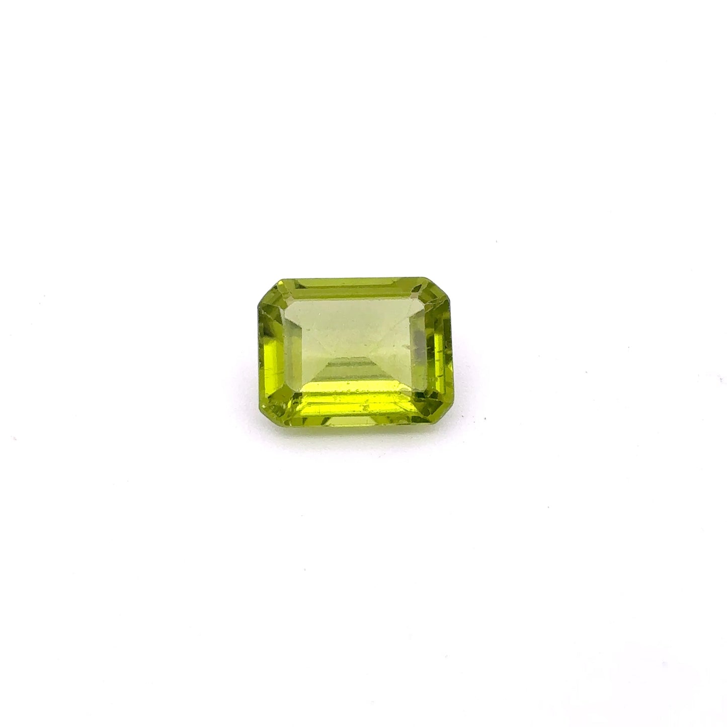 3 carat Green Peridot 10x8mm Emerald Cut