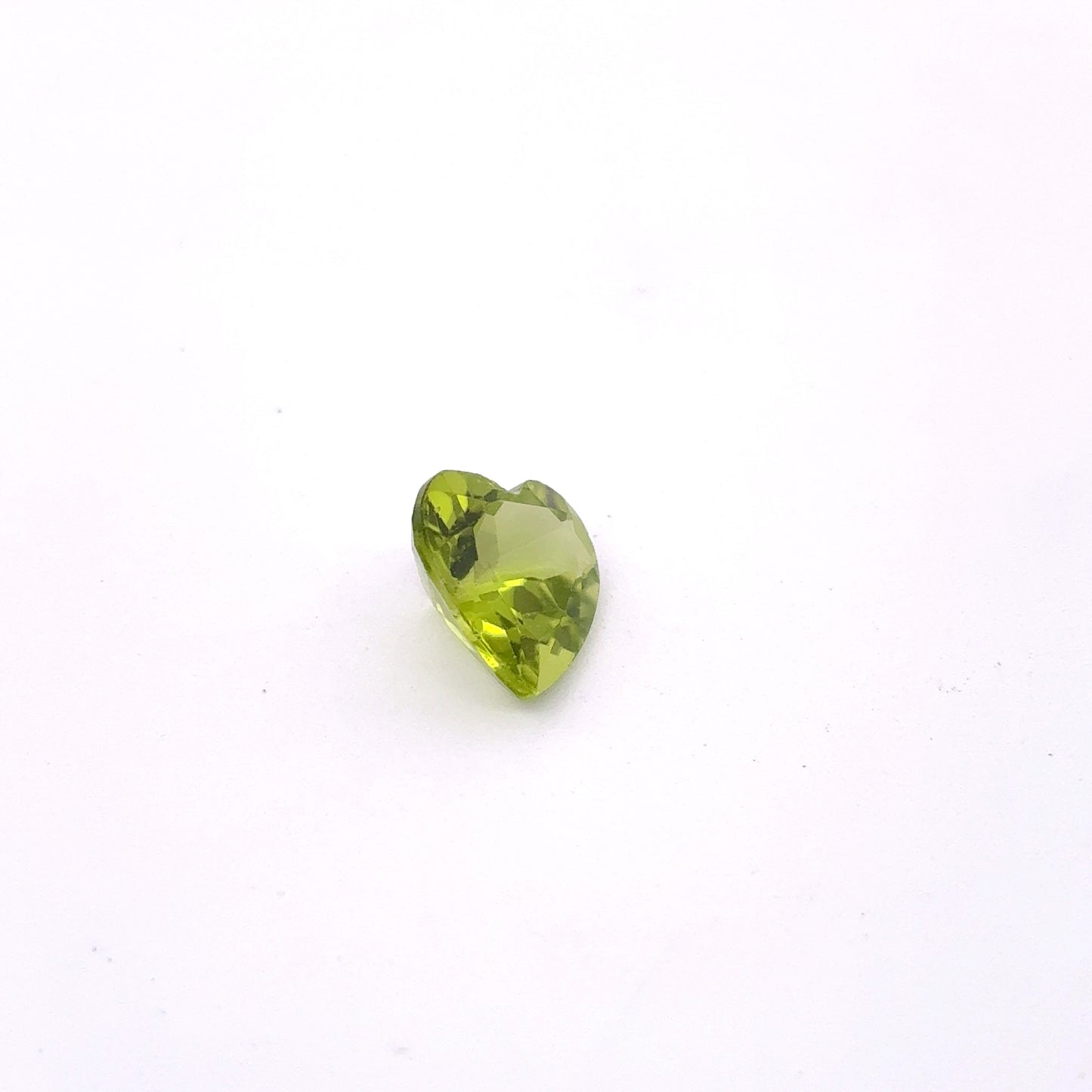 8mm Green Peridot 1.88 carat Heart Cut