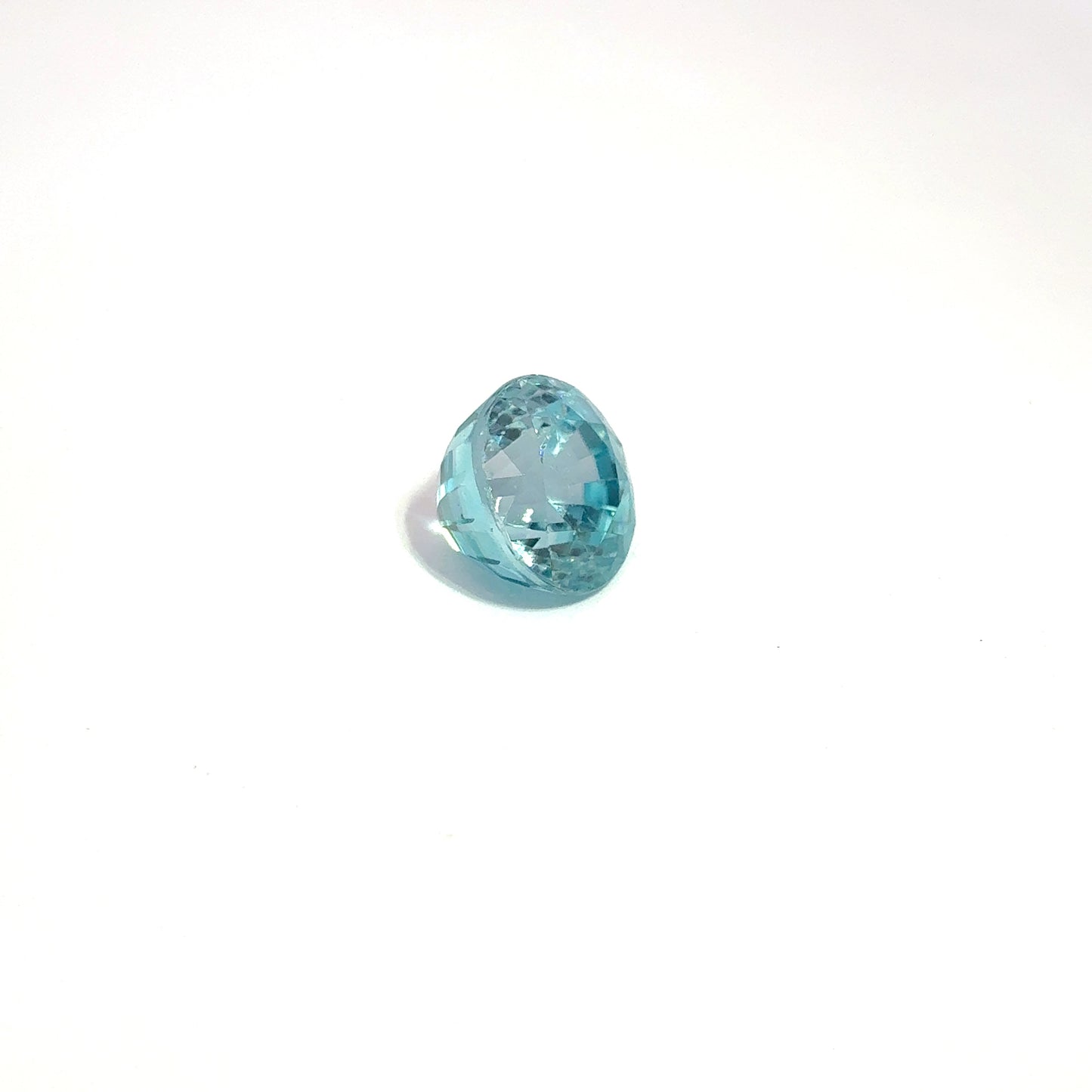 6 Carat Blue Zircon 9.25mm Round Cut