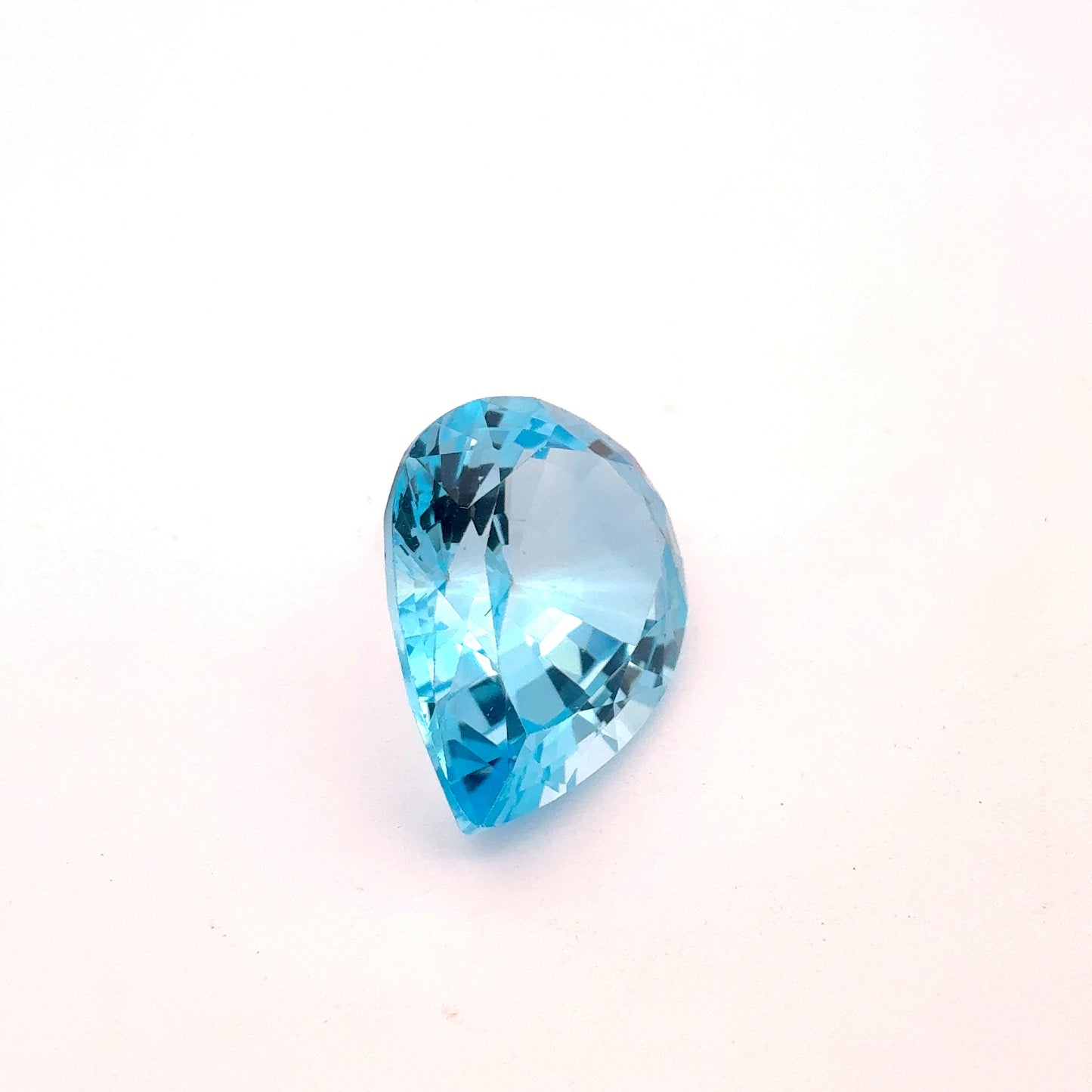 18 Carat Light Blue Topaz 19.75x15.0mm Pear Cut