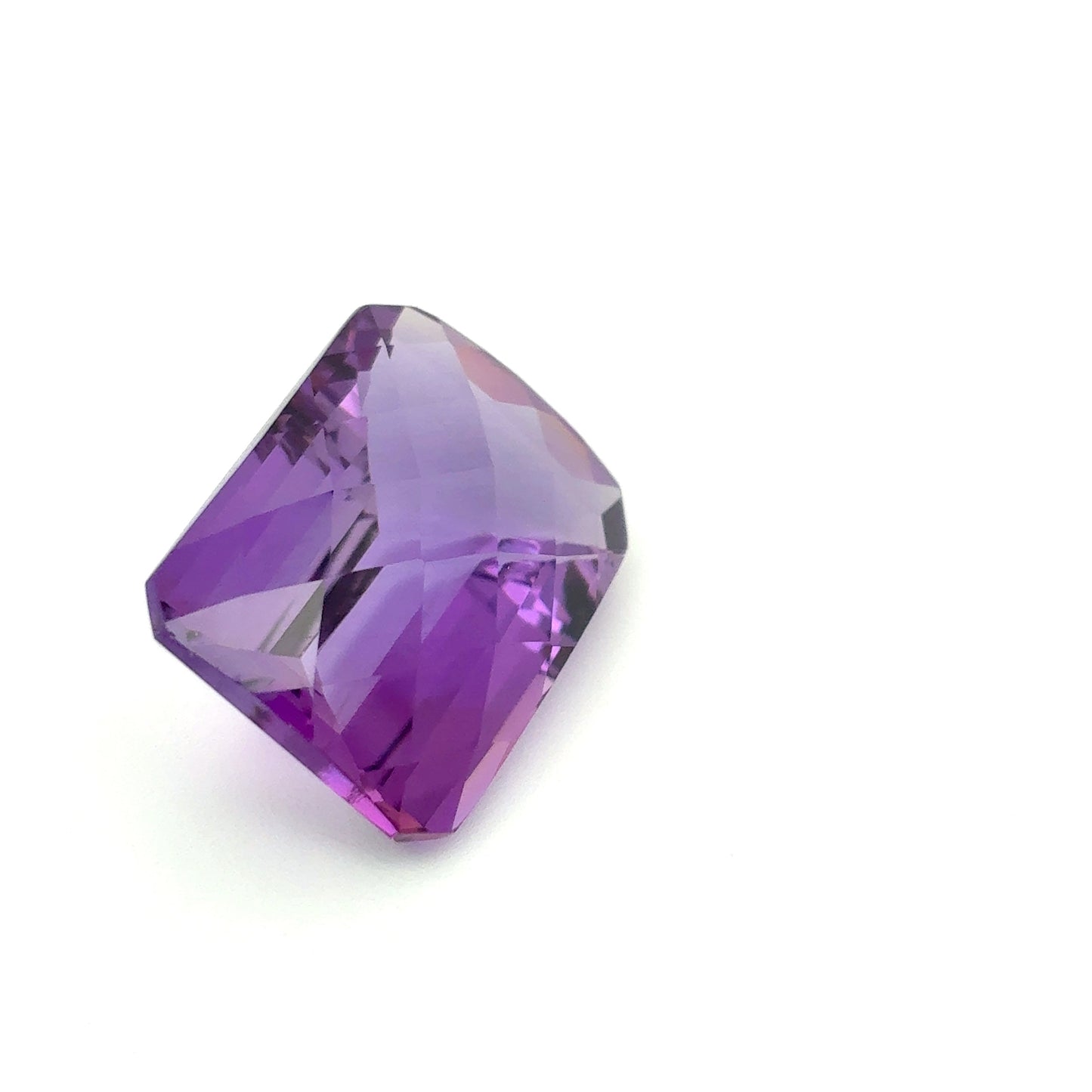 18x13mm Amethyst 15.58 carat Checkerboard Emerald Cut