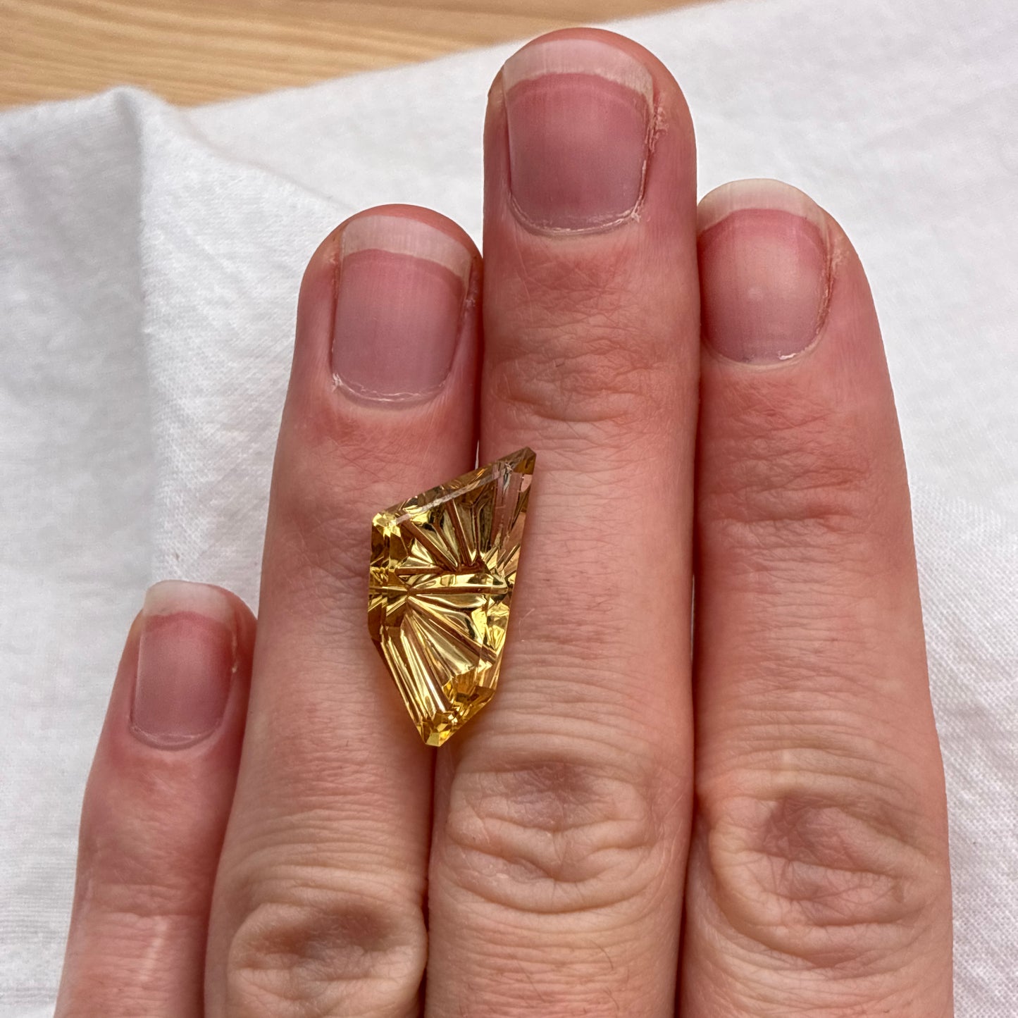 6.90 carat Golden Beryl 21x10mm Fancy Cut