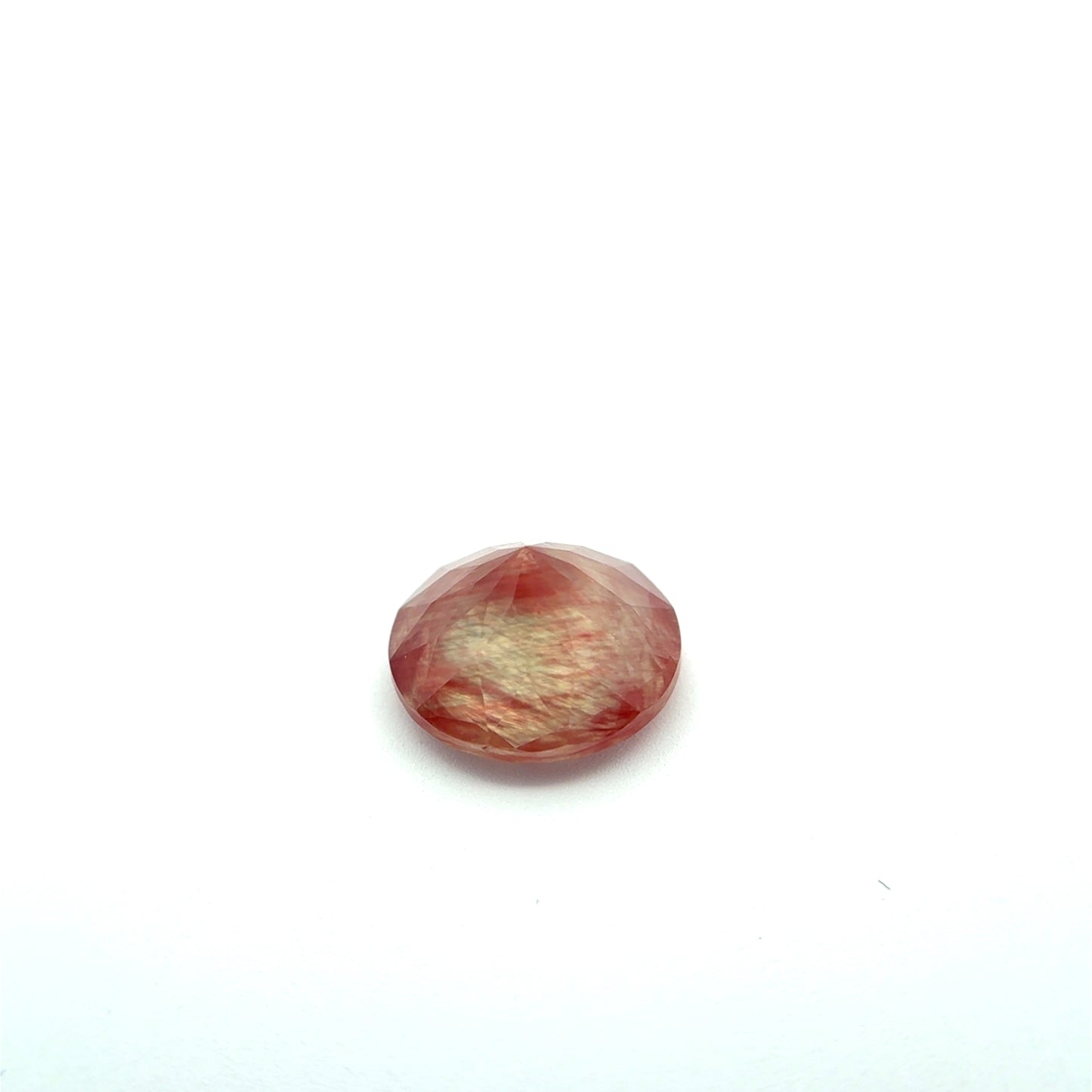 11mm Round Andesine Feldspar Orange with Green Glow