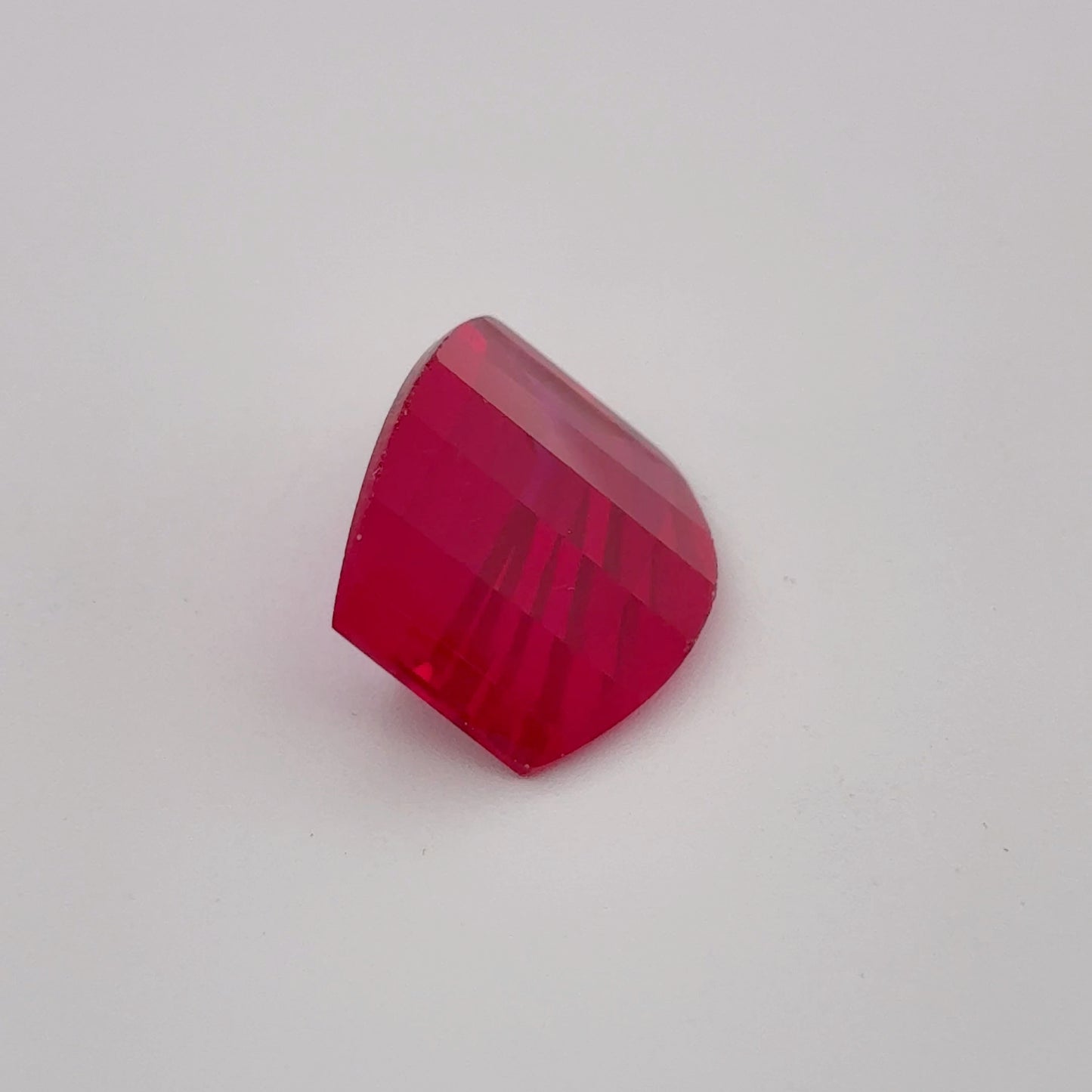 12x10mm Lab Created Ruby, Barrel cut, 5.59 carat