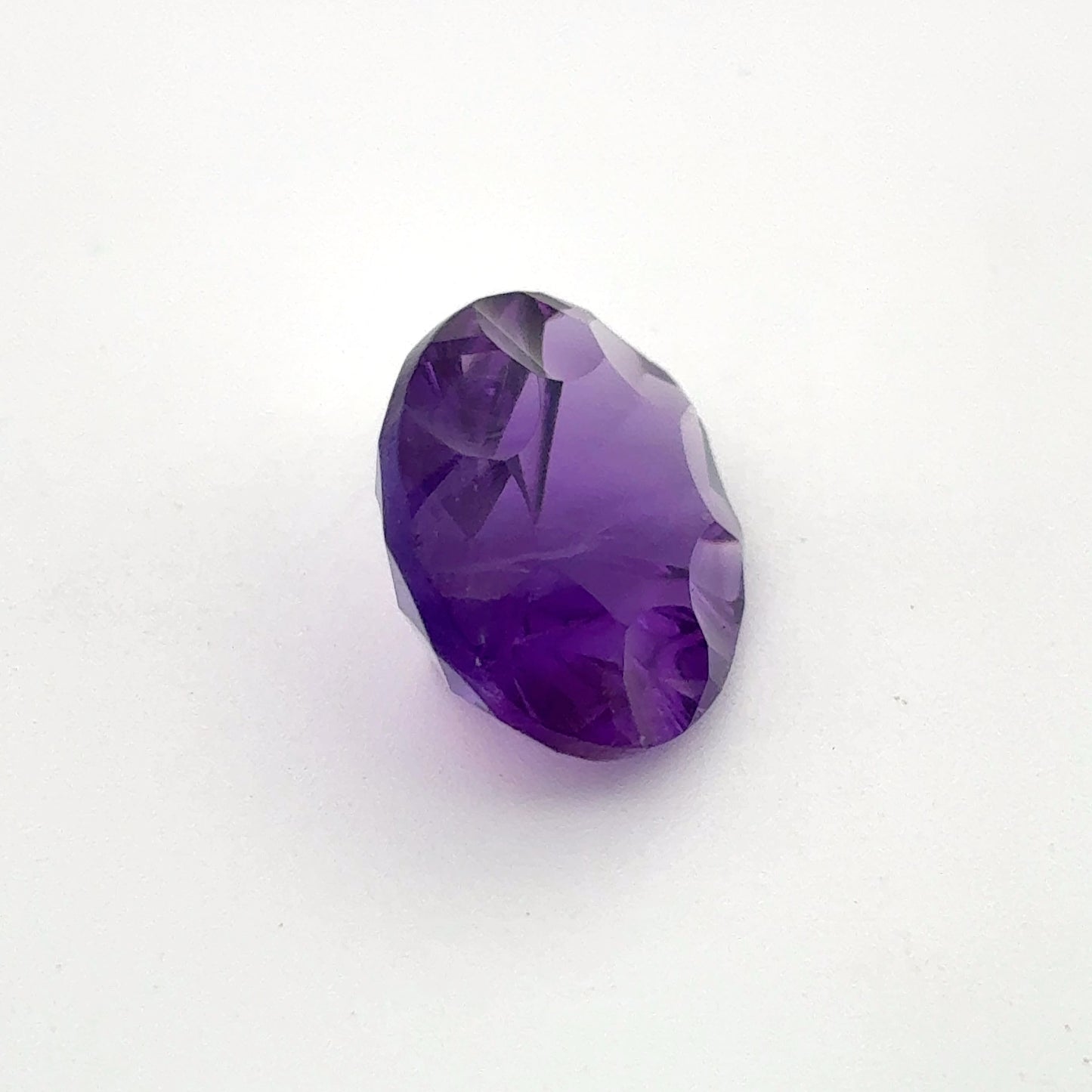 12x10mm Concave Oval Cut Amethyst, 3.94 carat