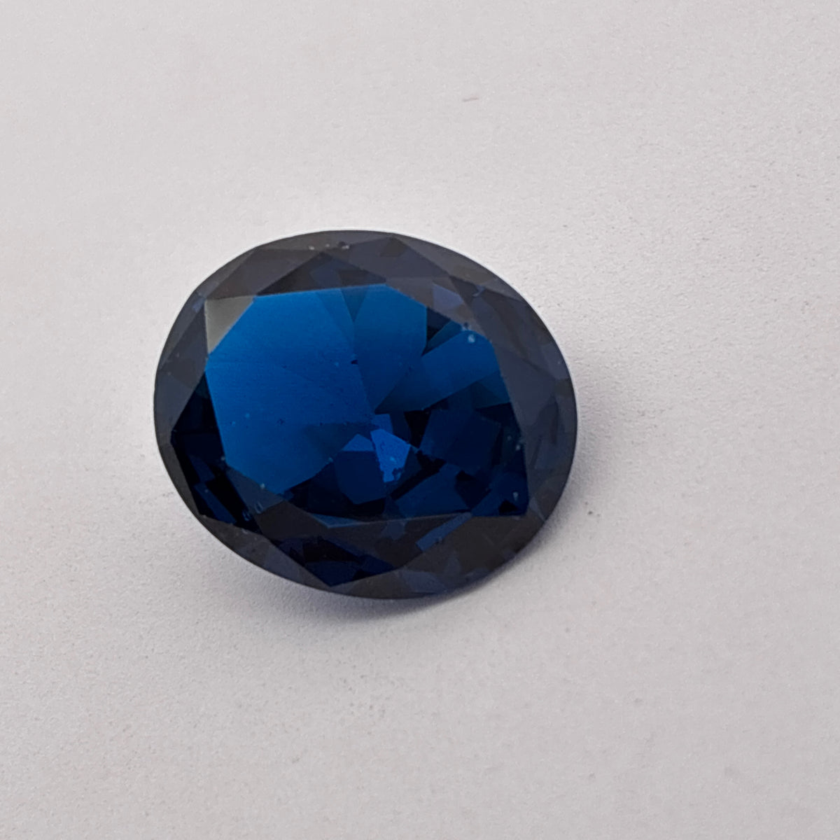 14x12mm Oval Cut Blue Loose Spinal, 7.79 Carat Lab Spinel