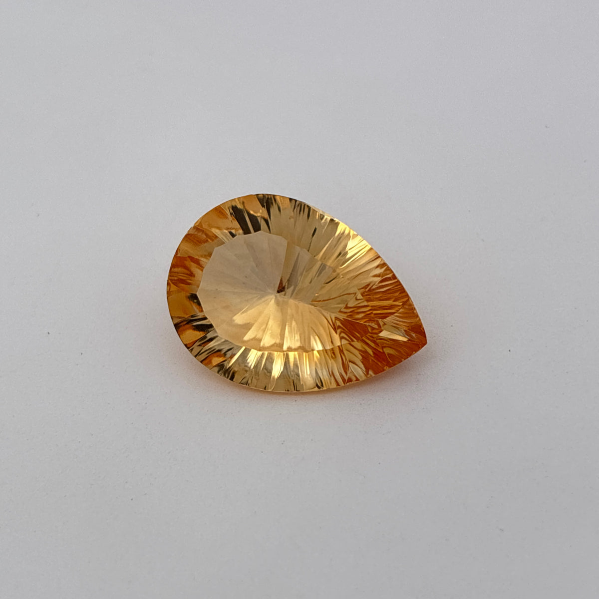 18x13 Pear Fantasy Cut Loose Citrine, 8.25 carat