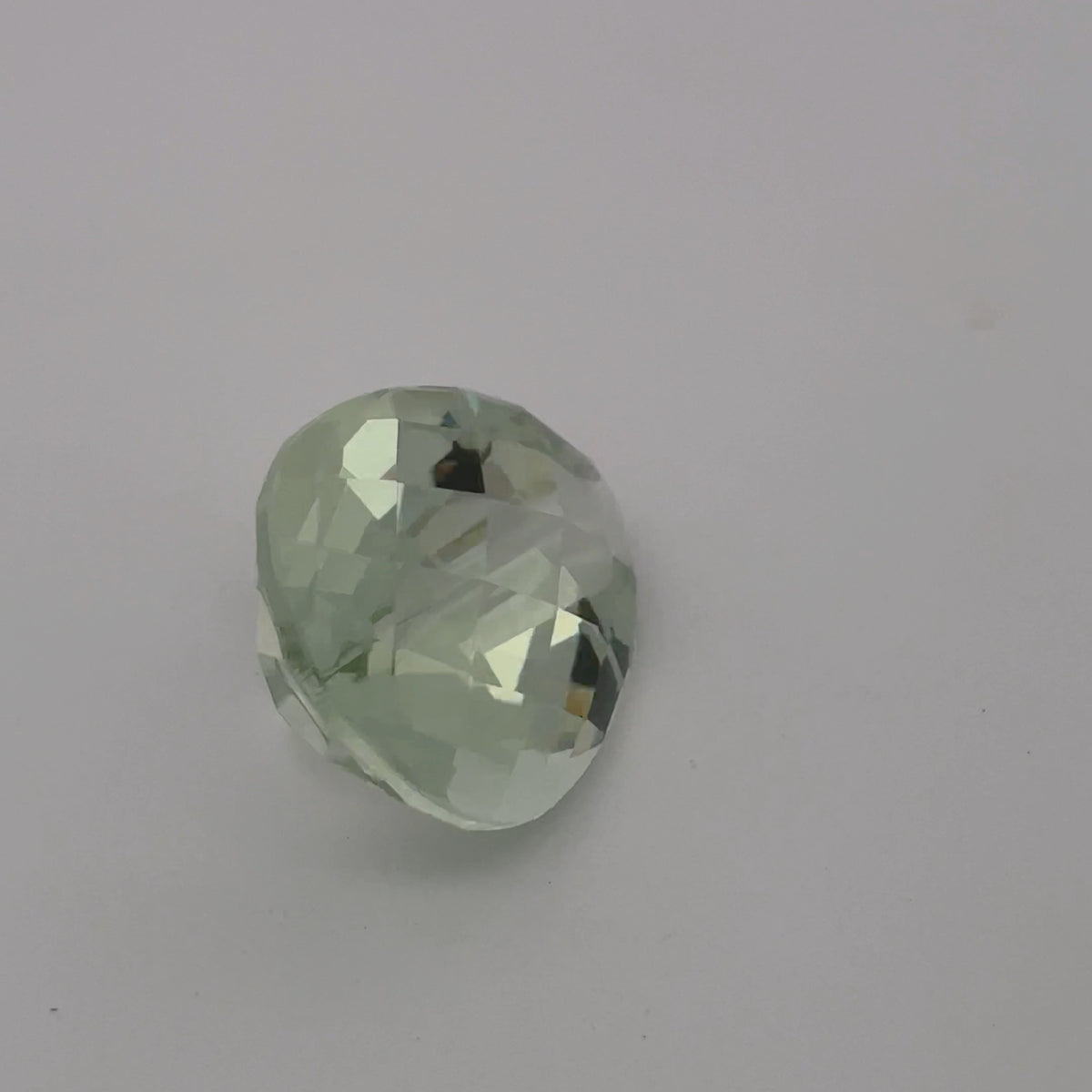 18x13mm Pear Cut Prasiolite, 9.90 carat Pale Green Quartz