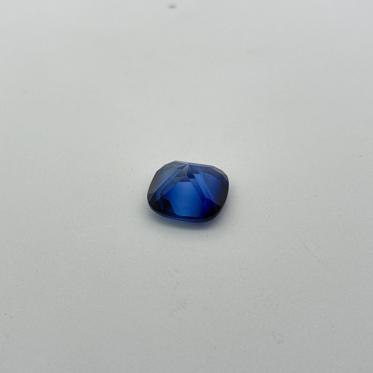 12mm Cushion Cut Lab Created Blue Loose Sapphire, 9 carat Synthetic Gem