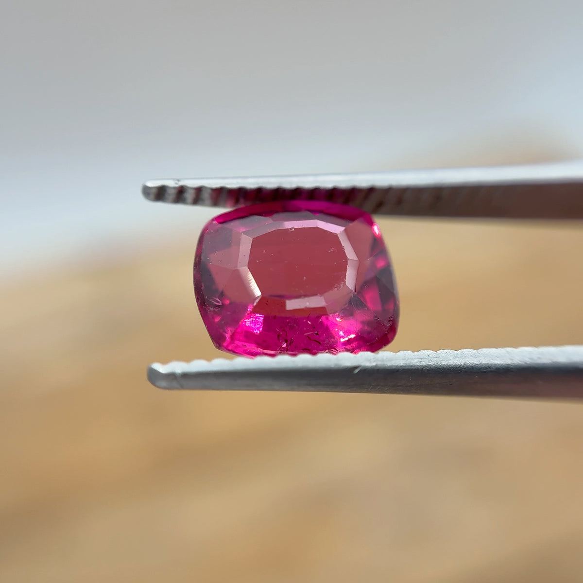 2.40 carat Pink Rubellite Tourmaline, 8.5x7.5mm Cushion