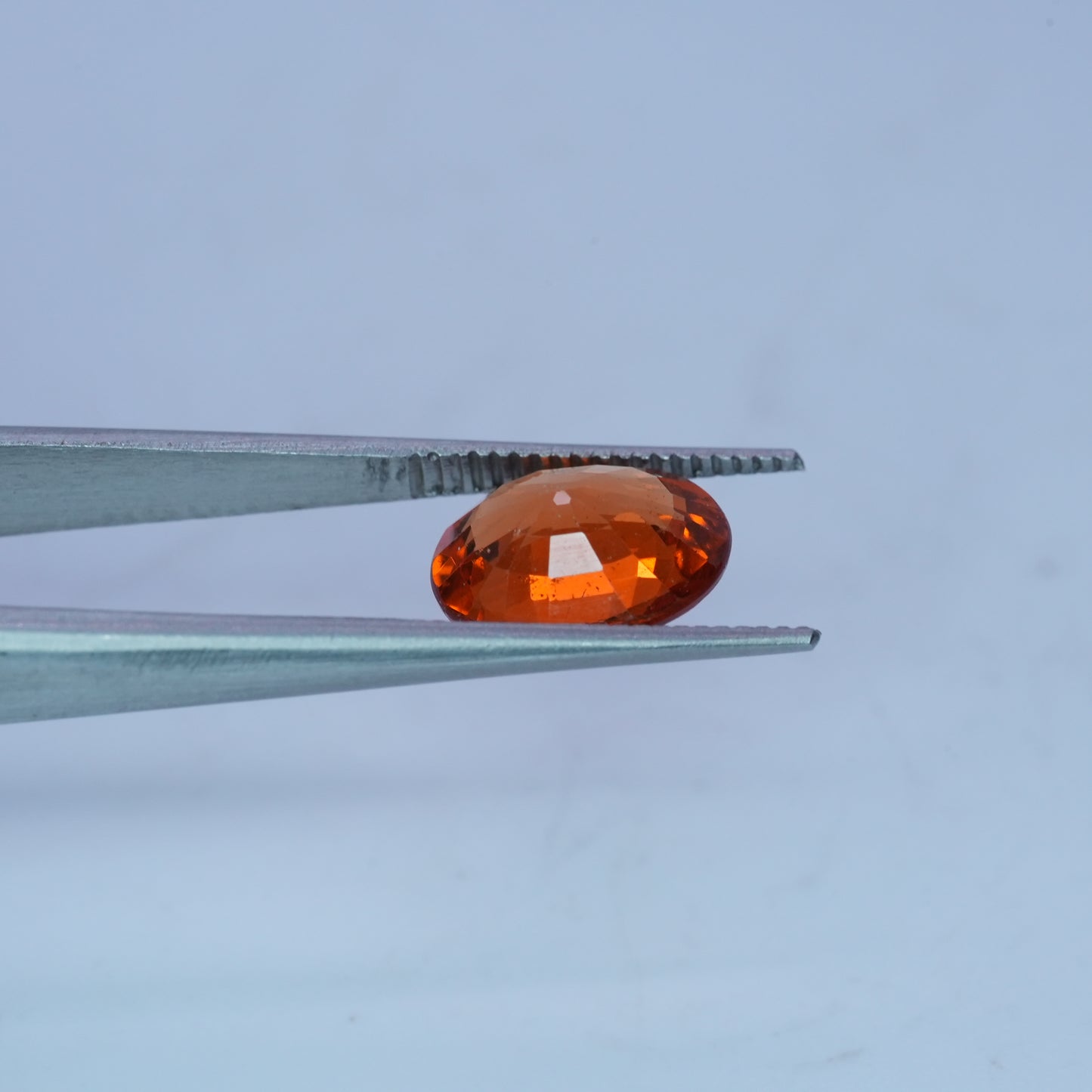 2 carat Spessartite Garnet 9x7mm Oval Cut, Reddish Orange