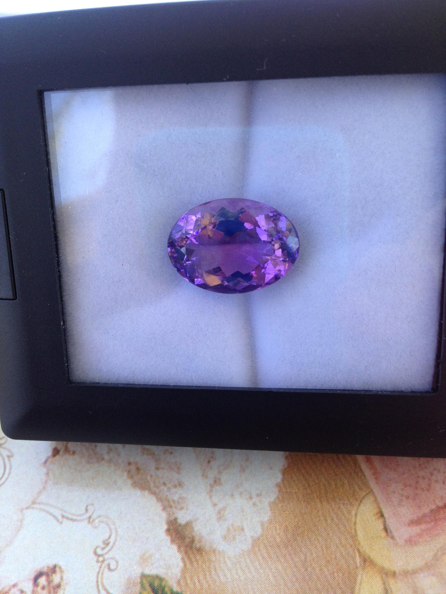 12 Carat Purple Amethyst 18x13mm Oval Nice Cut Loose Faceted Gemstone Faceted, February Birthstone
