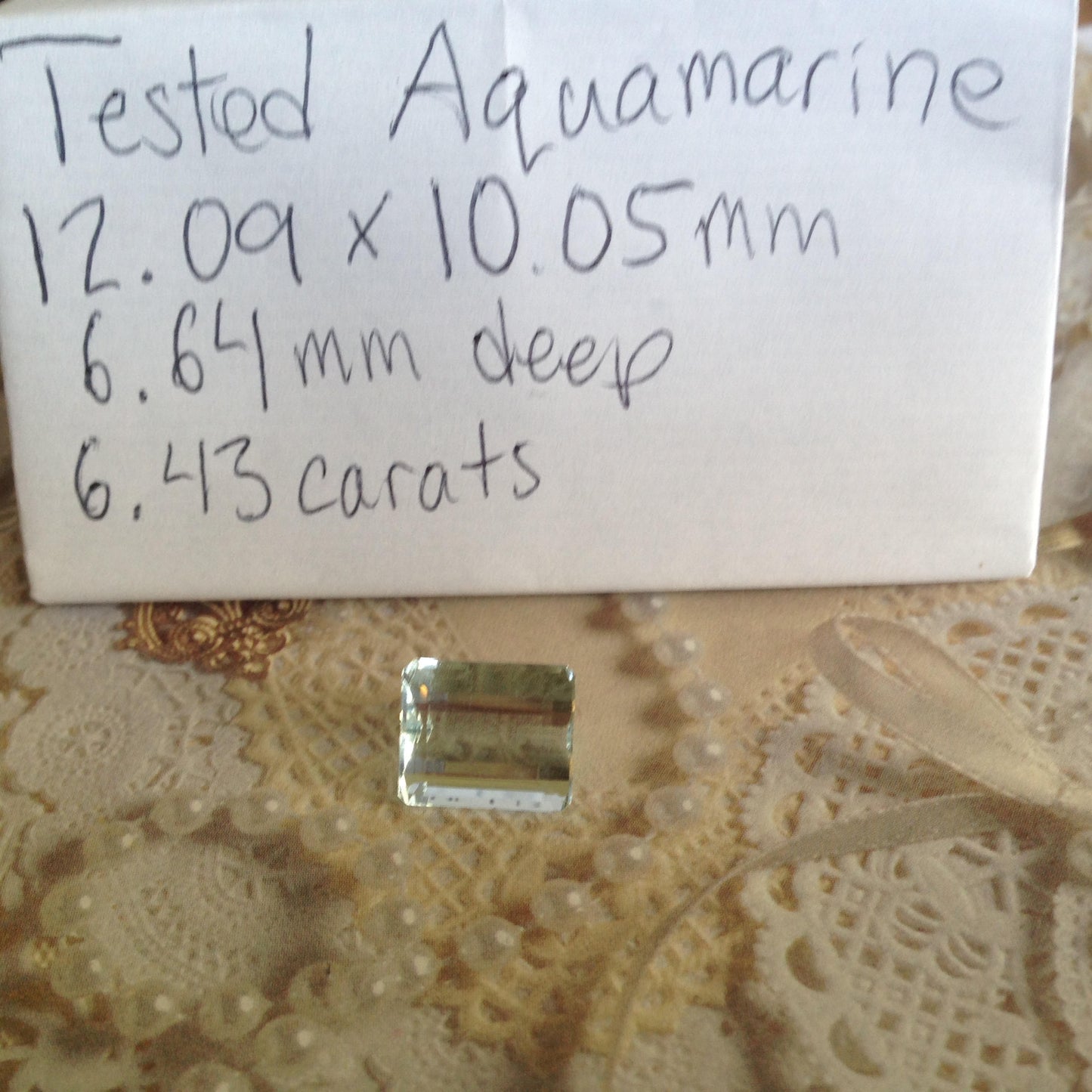 12x10mm 6.43 Carats Natural Light Blue Aquamarine Light Blue Gem Rectangle Cut Loose Faceted Gemstone Beryl March Birthstone Wholesale Gem