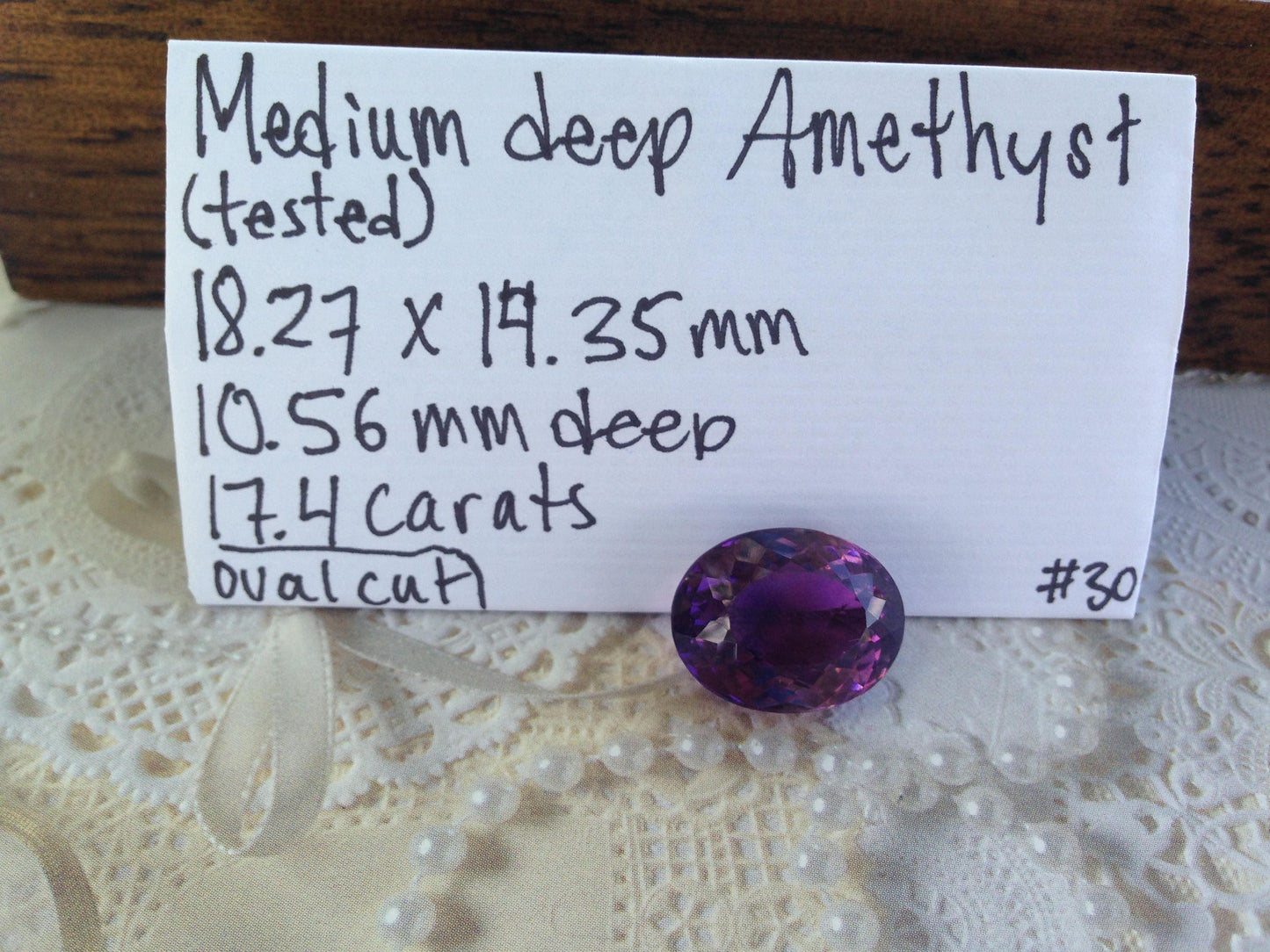 17.4 Carat 18x14mm Oval Purple Amethyst Nice Cut Loose Gem Wholesale Gemstone Faceted For Gold Jewelry February Birthstone Large