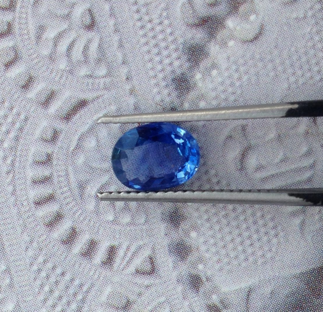 Unheated Certified Natural Blue Sapphire 7.58x5.76mm Oval Corundum Wholesale Gem 1 carat Faceted Loose Unmounted Appraised Gemstone No Heat