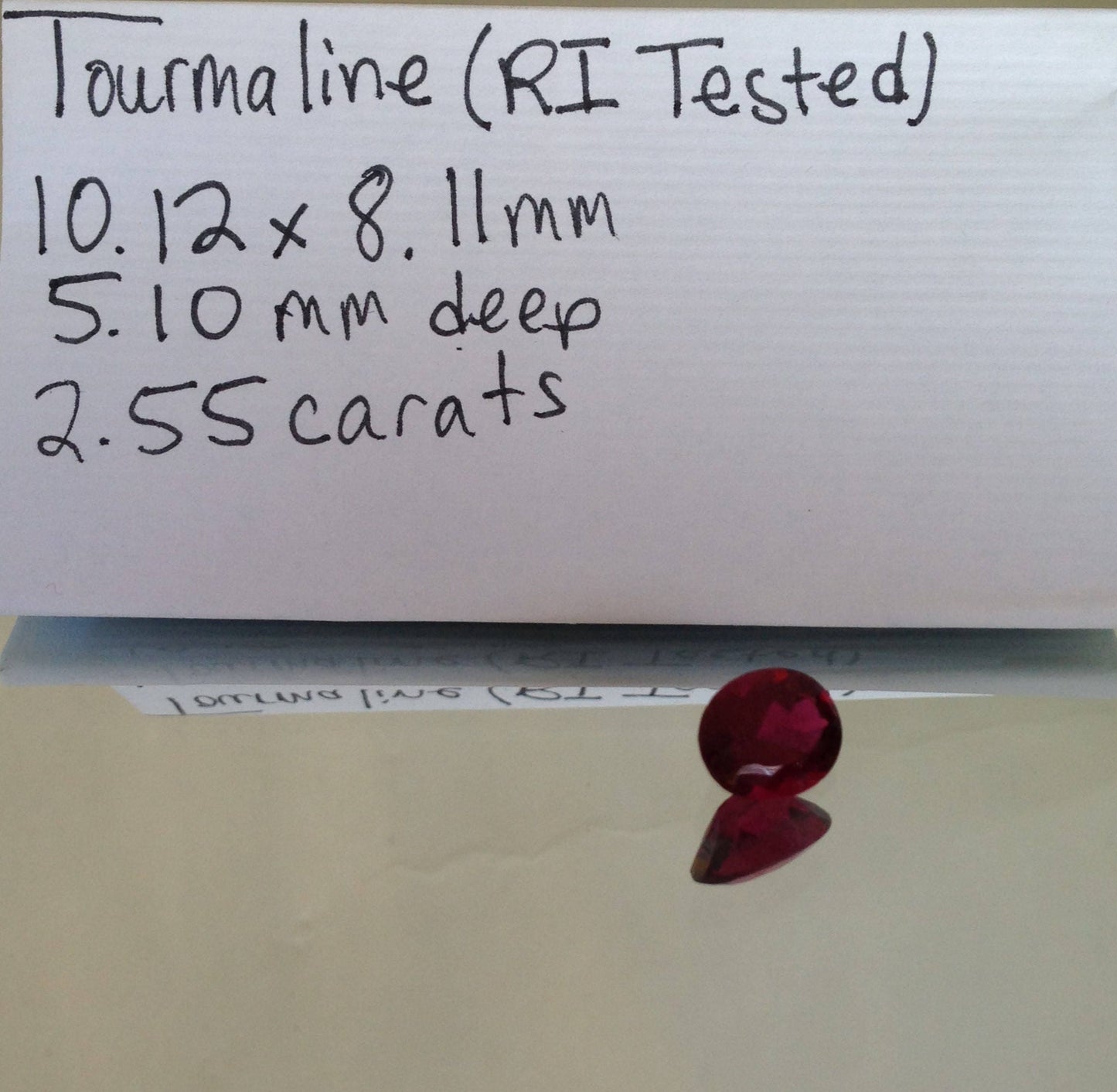 10x8mm Rubellite Tourmaline 2.55 carats Loose Natural Gemstone Deep Rich Red Purple