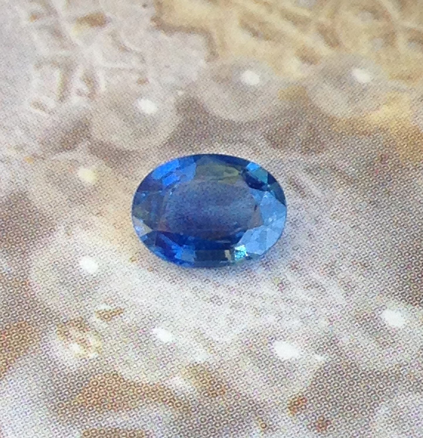 Natural Blue Sapphire 7x5.3mm 0.93 Carats Oval Corundum Blue Gem Faceted Loose Unmounted Gemstone Fancy, Genuine Blue Sapphire