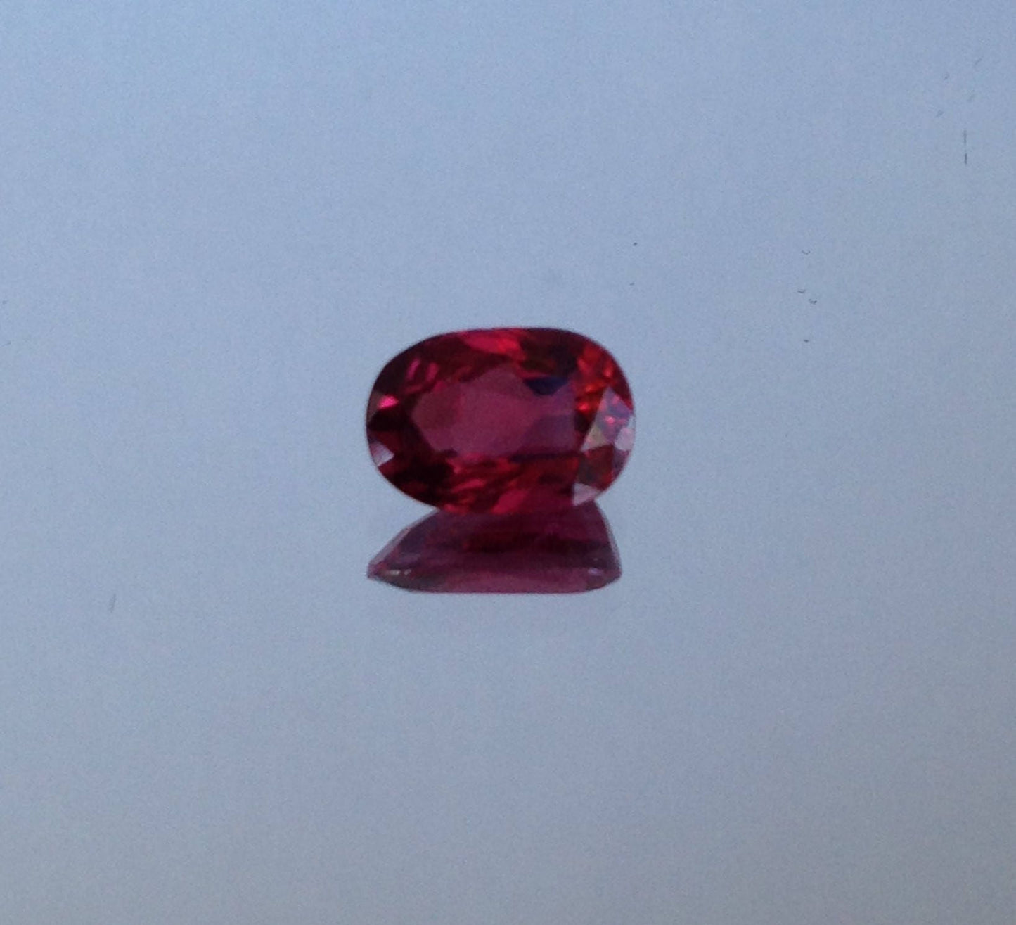 0.81 Carat Natural Ruby 6.4x4.4mm Loose Gemstone Faceted Gem Corundum Oval Cut Purple Red Real Stone 6 x 4 mm July Birthstone