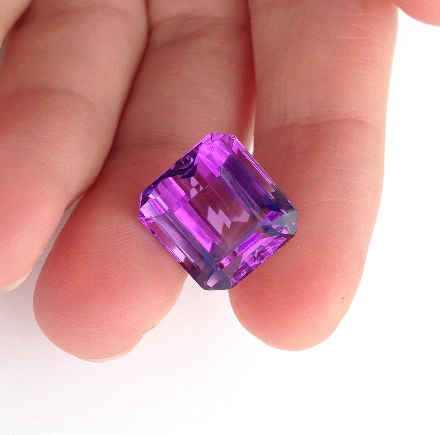 11.75cts Purple Amethyst 13.3x12.5mm Nice Cut Loose Faceted Wholesale Gemstone, February Birthstone