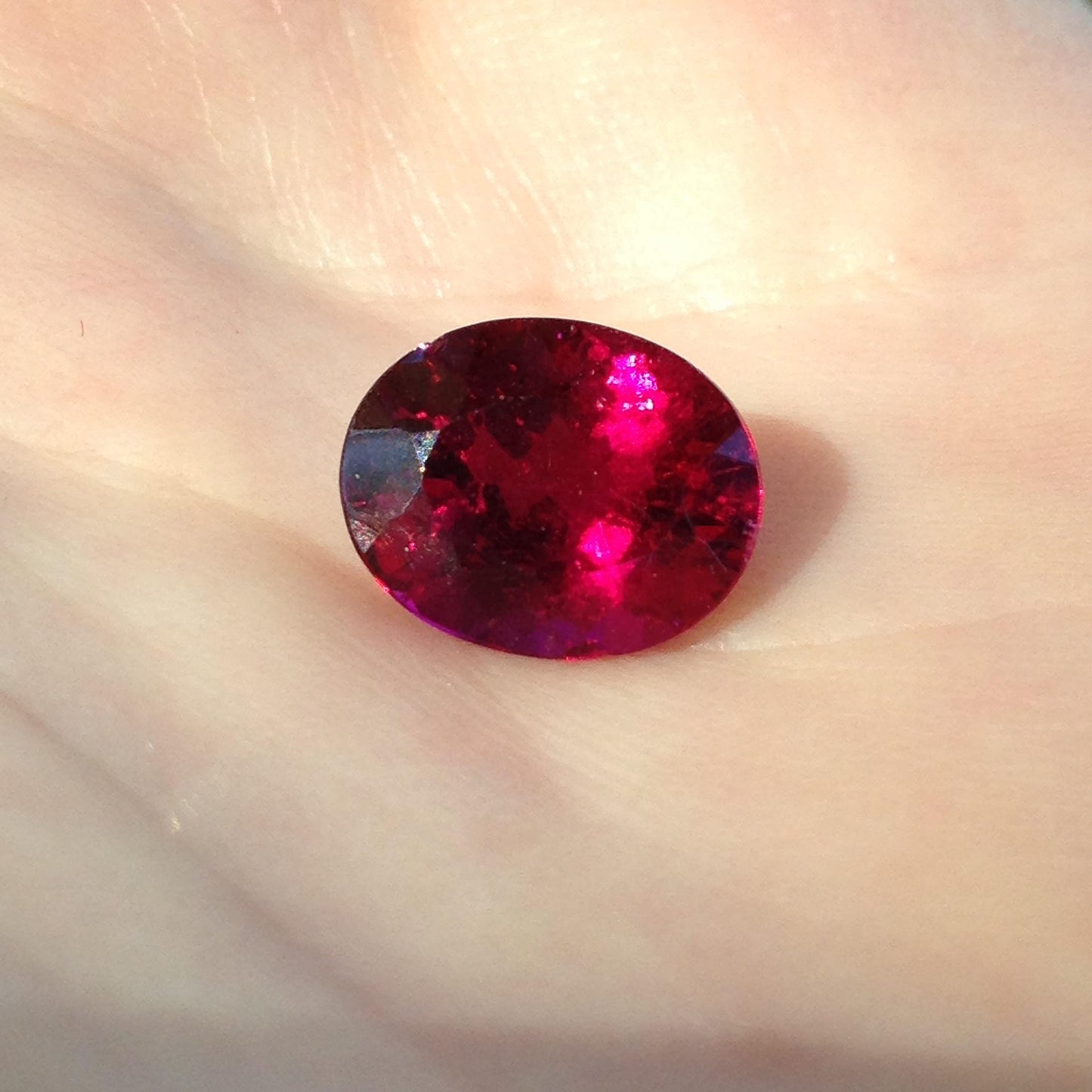 10x8mm Rubellite Tourmaline 2.55 carats Loose Natural Gemstone Deep Rich Red Purple