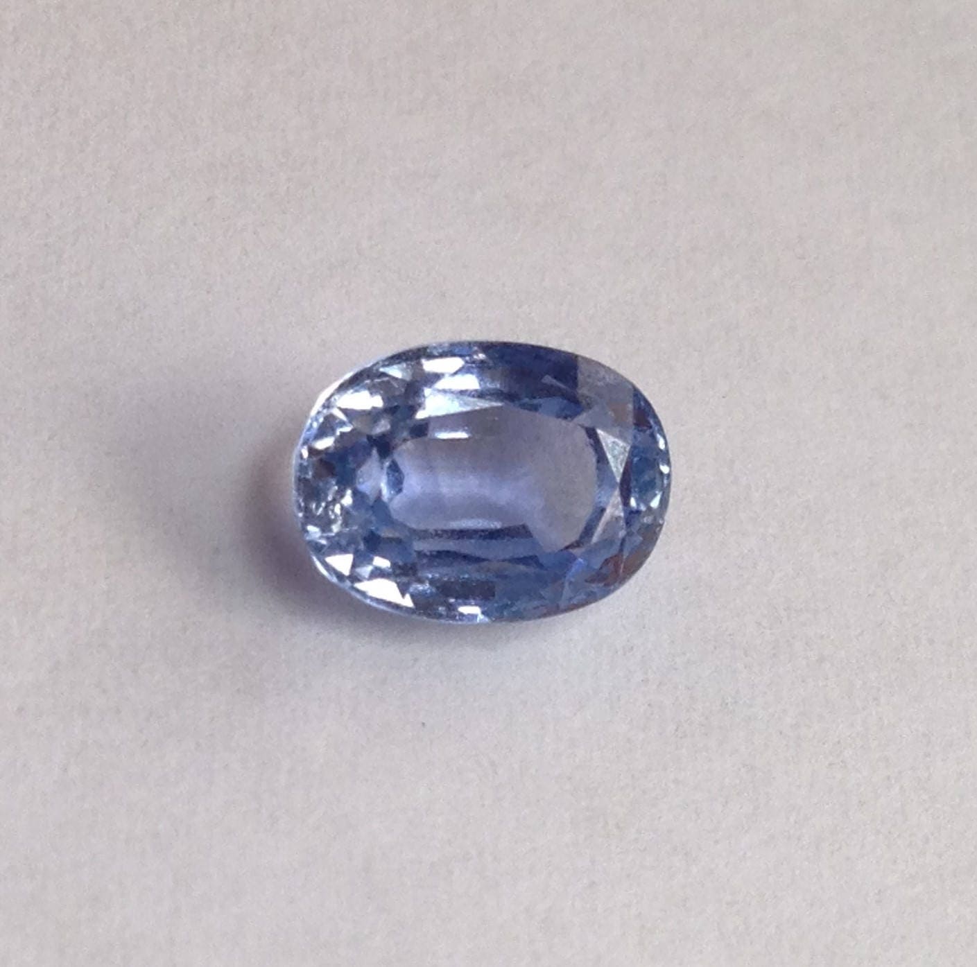 1.54 Carat Natural Ice Blue Sapphire 7.2x5.3mm Oval Corundum Light Blue Wholesale Gem Faceted Loose Gemstone, Heat Only