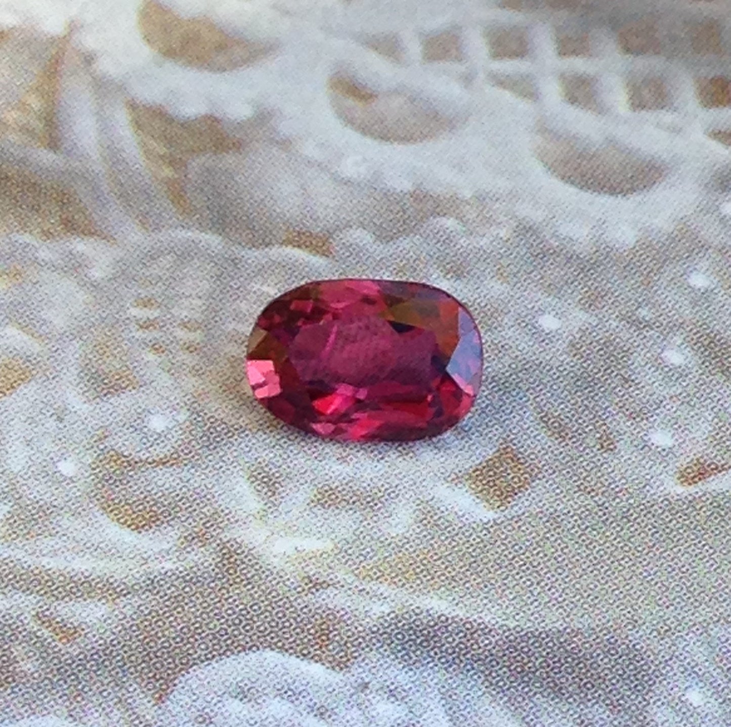 0.81 Carat Natural Ruby 6.4x4.4mm Loose Gemstone Faceted Gem Corundum Oval Cut Purple Red Real Stone 6 x 4 mm July Birthstone