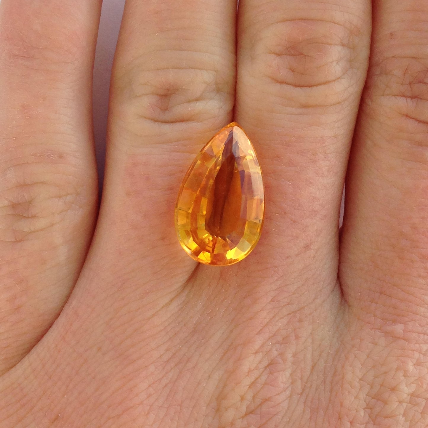 Orange Citrine 18.5x11.3mm 8.8 Carats cts Pear Cut Wholesale Gemstones Loose Faceted Unmounted November Birthstone For Jewelry
