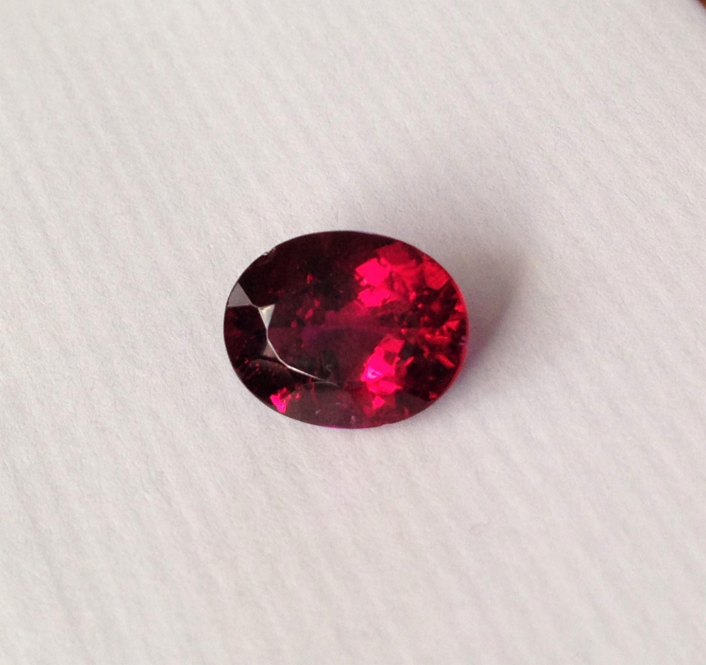 10x8mm Rubellite Tourmaline 2.55 carats Loose Natural Gemstone Deep Rich Red Purple