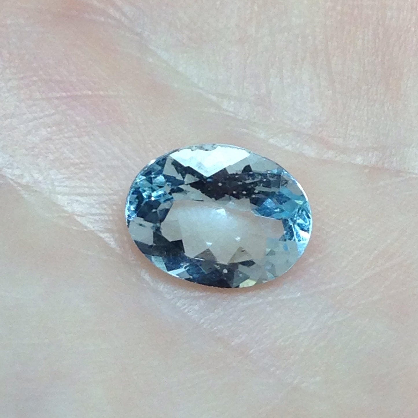 Sky Blue Aquamarine 9x7mm 1.6 carats Light Blue Oval Cut Loose Gem Faceted Gemstone Natural Beryl March Birthstone Tested Wholesale Gem