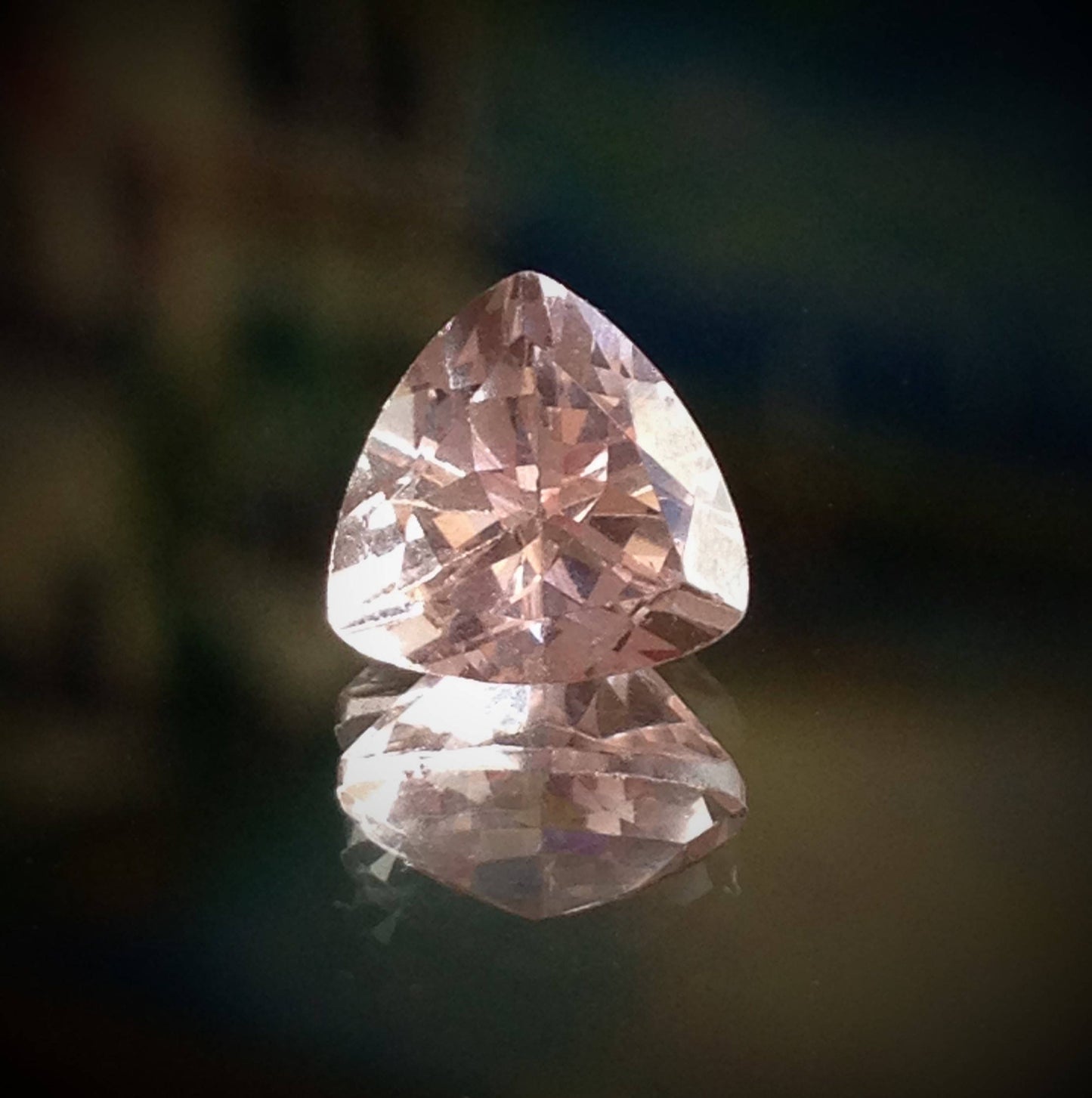 Morganite 8x8mm 1.77 Ct Trillion Cut Salmon Pink Purple Loose Gem Unmounted Gemstone For Engagement Ring Wedding Wholesale Tested Beryl 2 ct