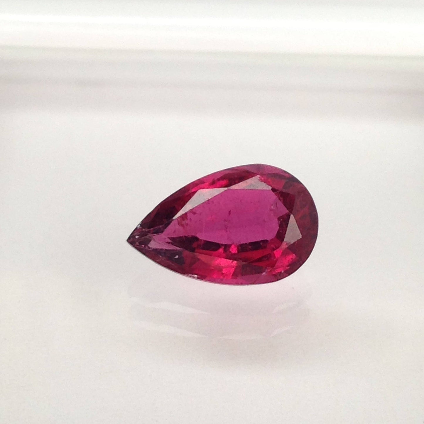 Rubellite Tourmaline 2.11 carats 11 x 6.9mm Loose Pear Tear Drop Cut Red Purple Faceted Natural Gemstone