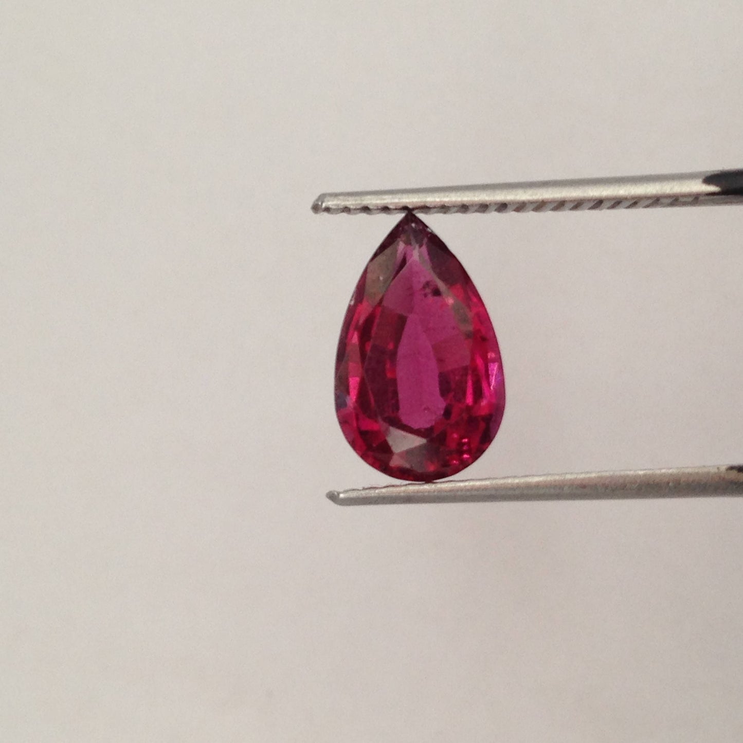 Rubellite Tourmaline 2.11 carats 11 x 6.9mm Loose Pear Tear Drop Cut Red Purple Faceted Natural Gemstone