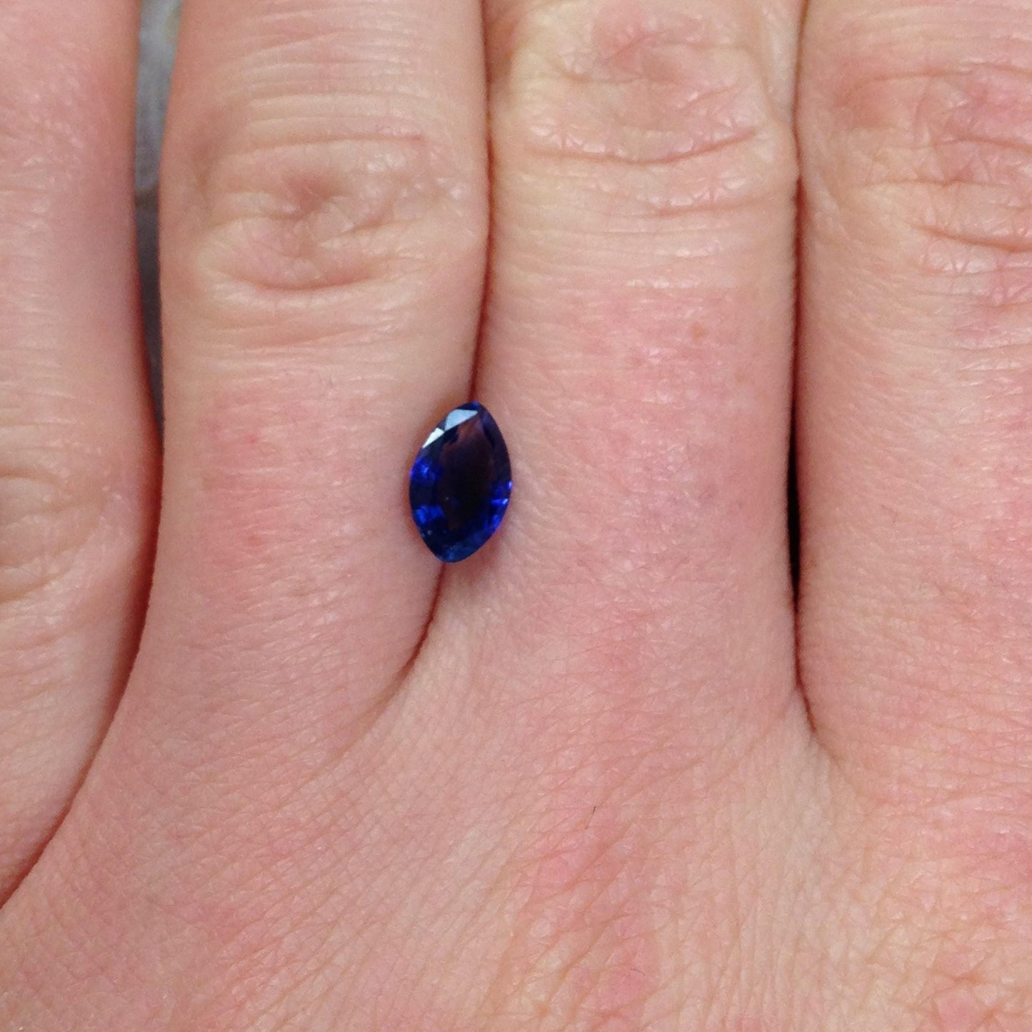 0.90 Carat Natural Blue Sapphire 8x5mm Marquise Cut,  Blue Faceted Unmounted Gemstone, Low Heat Sapphire