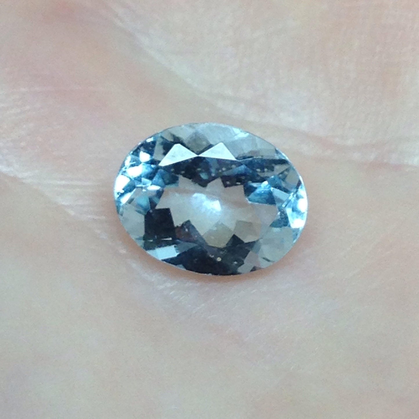 Sky Blue Aquamarine 9x7mm 1.6 carats Light Blue Oval Cut Loose Gem Faceted Gemstone Natural Beryl March Birthstone Tested Wholesale Gem