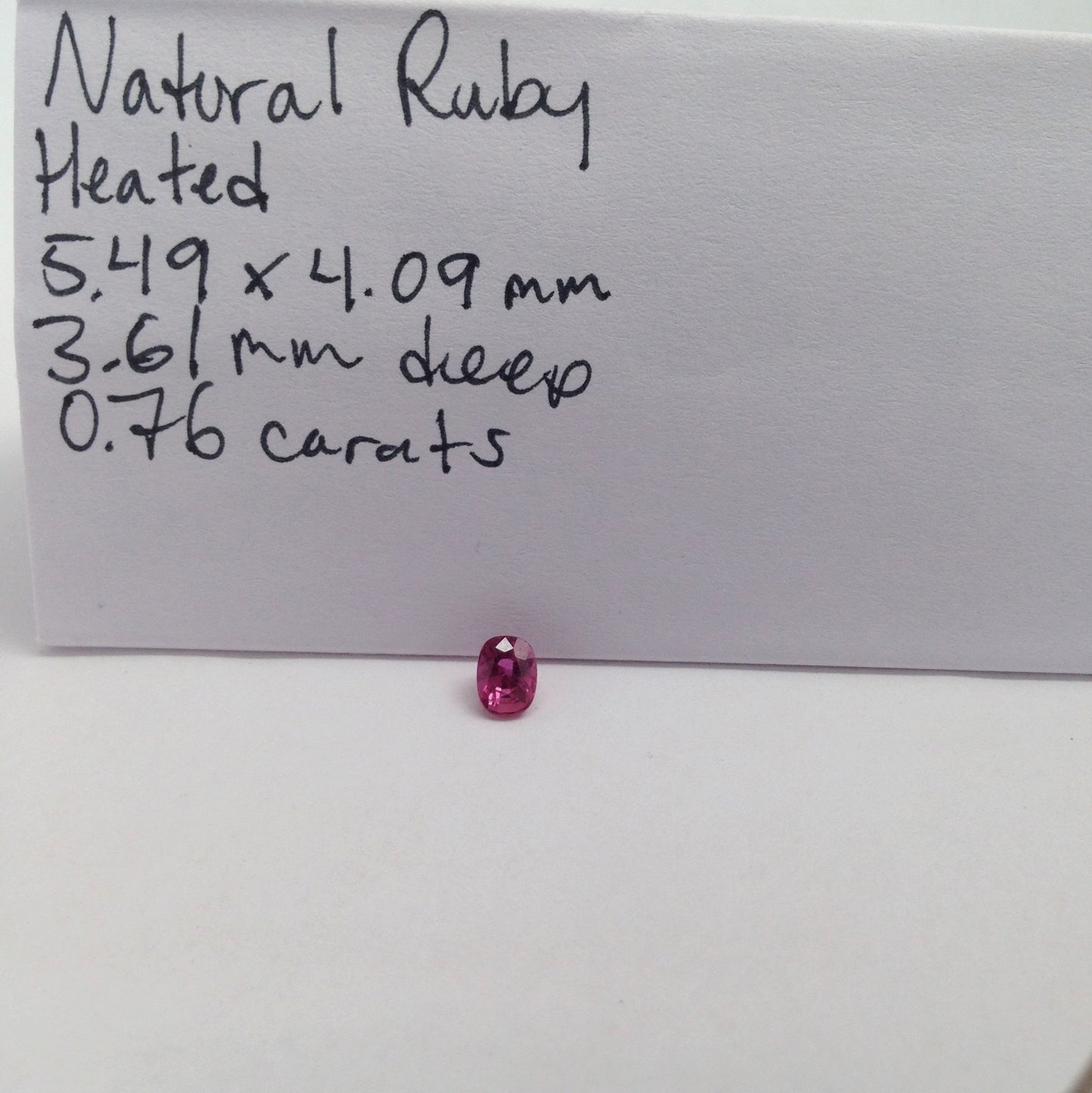 Natural Ruby 0.76 Carat 5.5mm Heat Only Loose Gemstone Faceted Gem Corundum Oval Cut Purple Red Real Beautiful July Birthstone Heat Only
