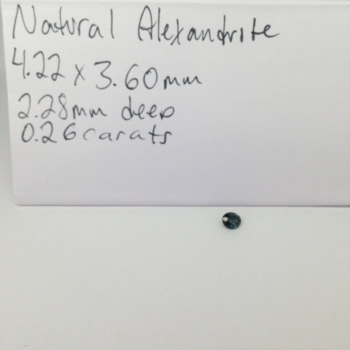 0.26cts Natural Alexandrite Chrysoberyl 4.2x3.6 mm Blue Green Purple Loose Real Gemstone Faceted Gem Rare Carat Color Change