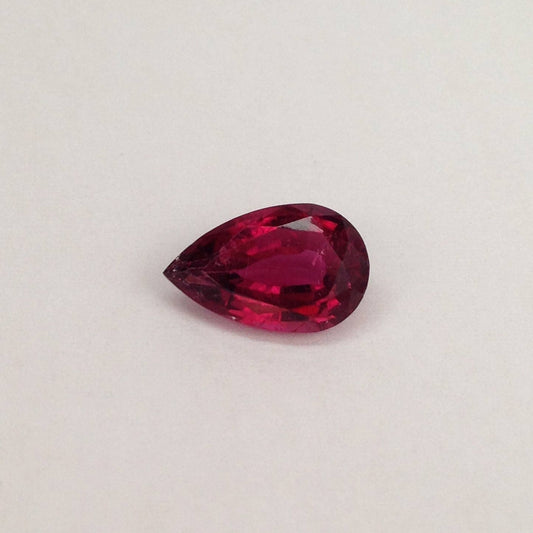 Rubellite Tourmaline 2.11 carats 11 x 6.9mm Loose Pear Tear Drop Cut Red Purple Faceted Natural Gemstone