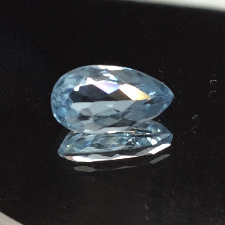 11x6mm Aquamarine 1.60 Carat Pear Cut Light Blue Loose Gem Unmounted Gemstone For Engagement Ring Wedding Wholesale Tested Beryl