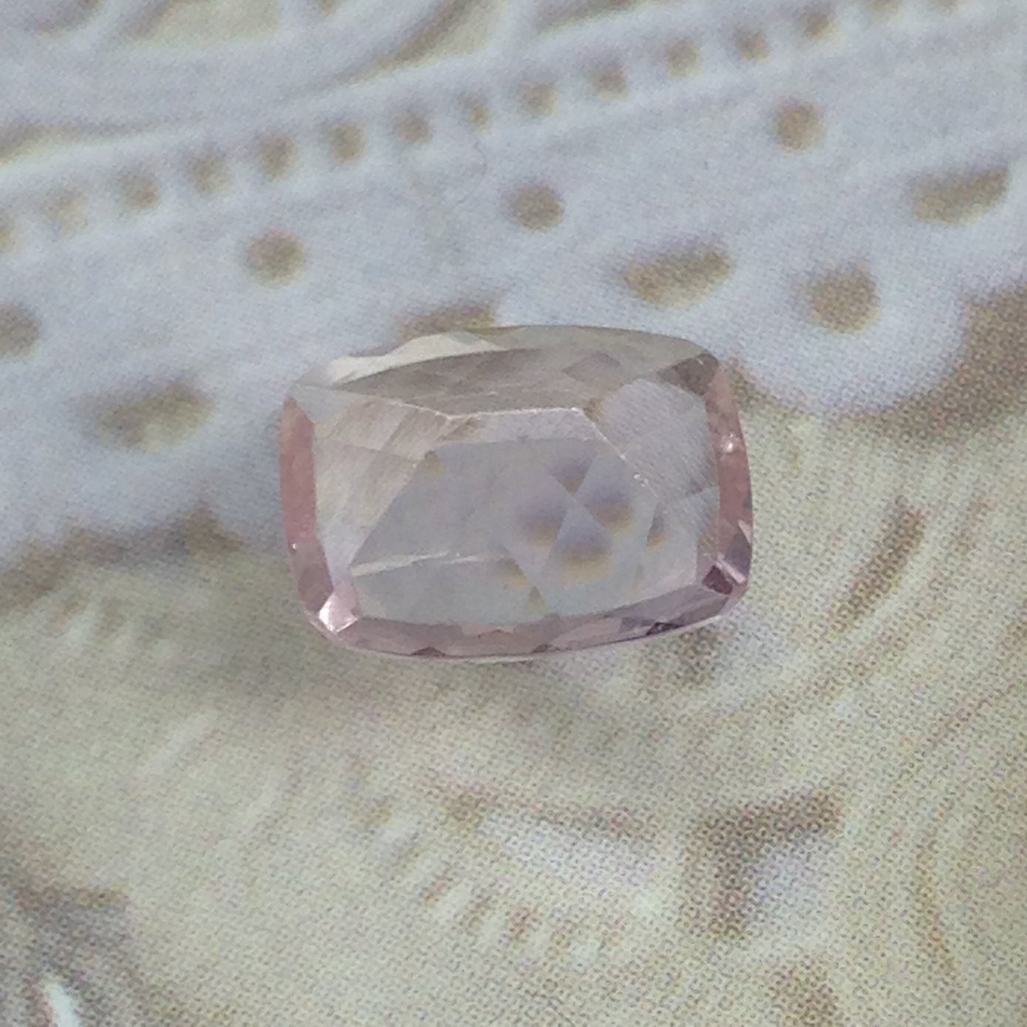 Morganite 9x7mm 1.68 Ct Cushion Rectangle Cut Pink Loose Gem