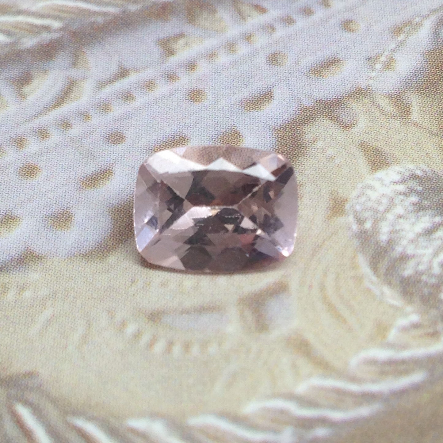 Morganite 9x7mm 1.68 Ct Cushion Rectangle Cut Pink Loose Gem