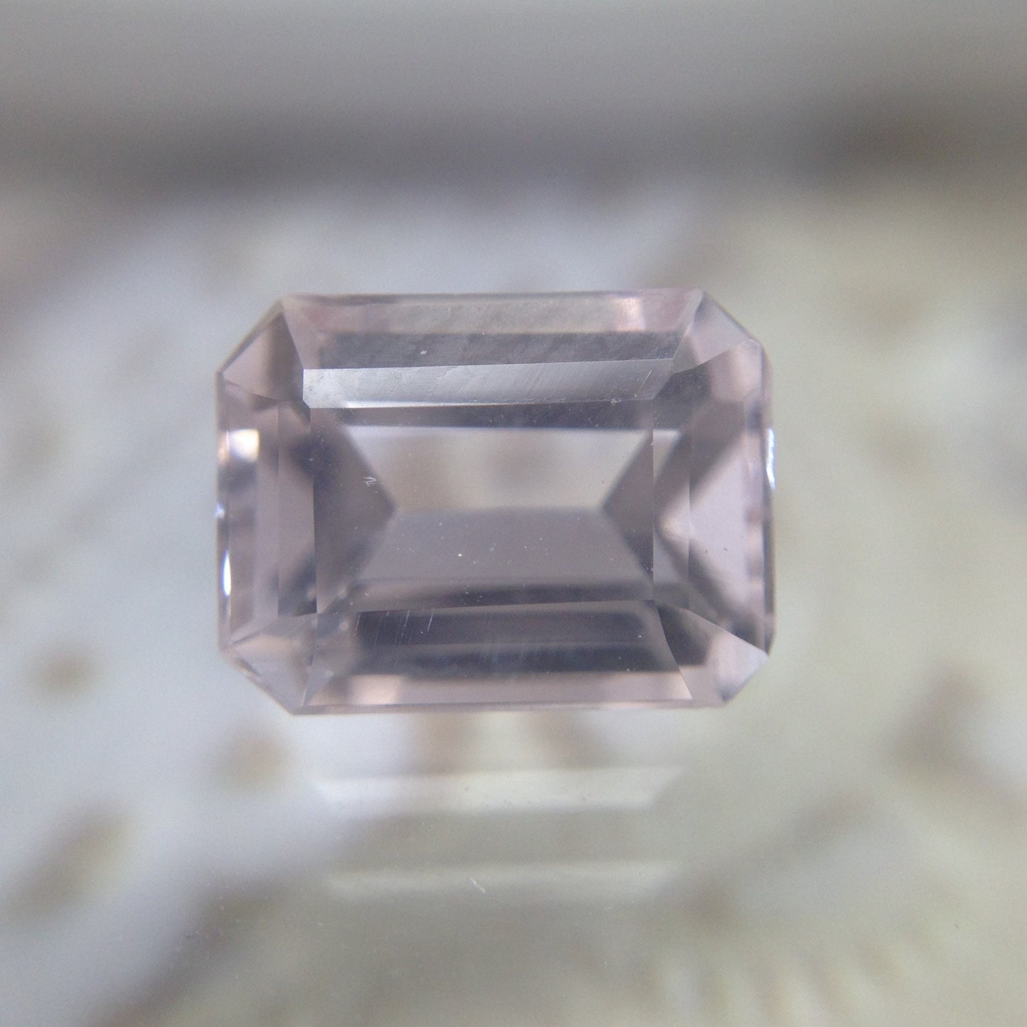 Morganite 8x6mm 1.56 Carat Rectangle Emerald Cut Pink Purple Loose Gem Unmounted Gemstone For Engagement Ring Wedding, Re-Polished