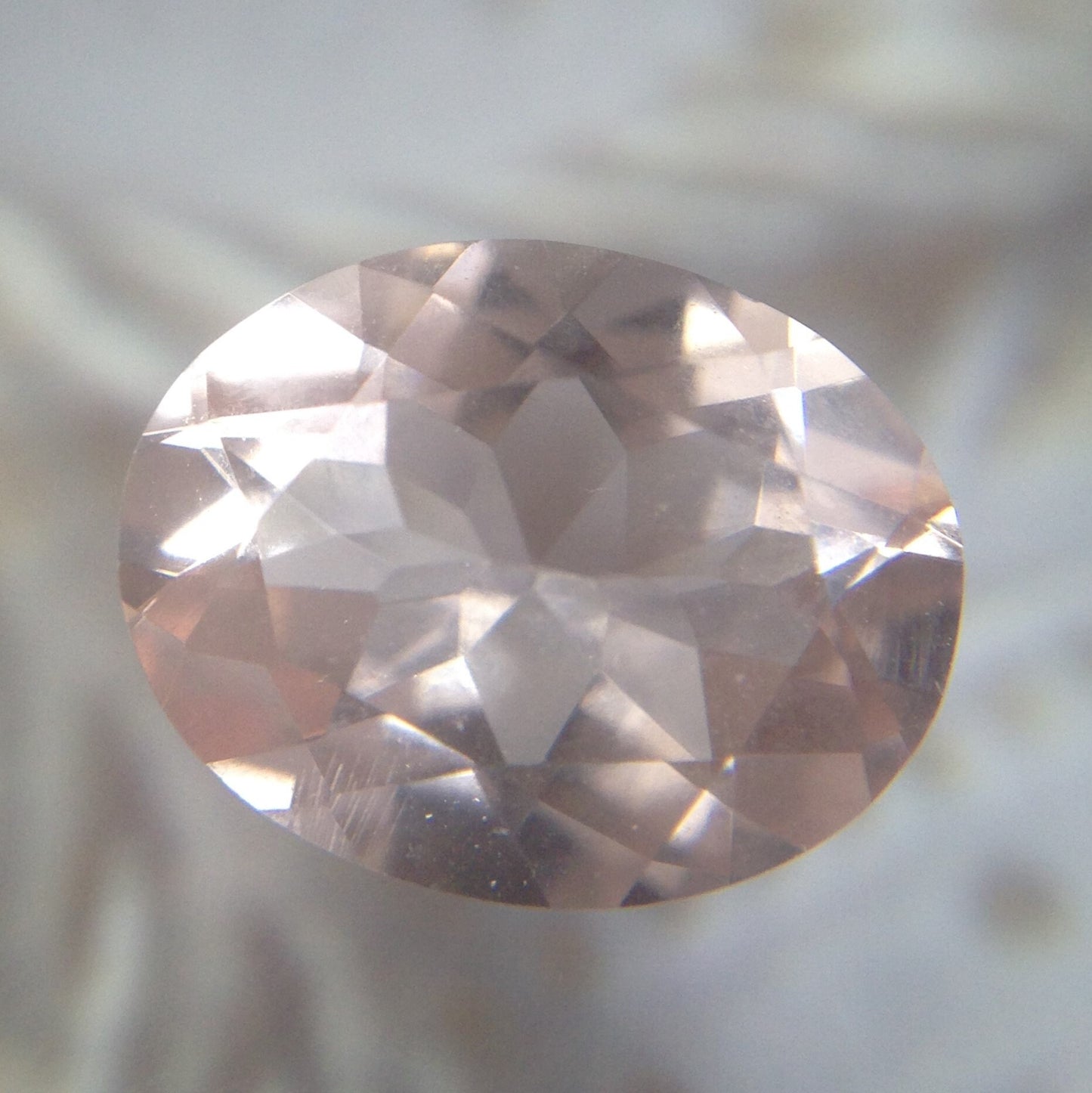 1.49 ct Morganite 9x7mm Oval Cut Peach Color Faceted Loose Wholesale Gemstone