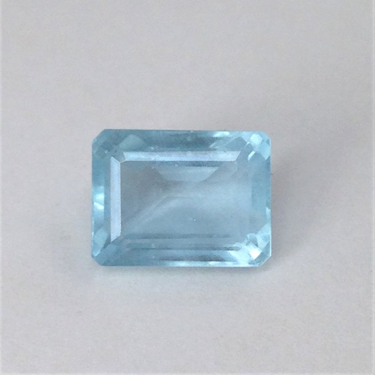 10.4x7.9mm 4.6 Carat Natural Sky Blue Aquamarine Light Blue Gem Rectangle Cut Loose Faceted Gemstone Beryl March Birthstone  Wholesale Gem