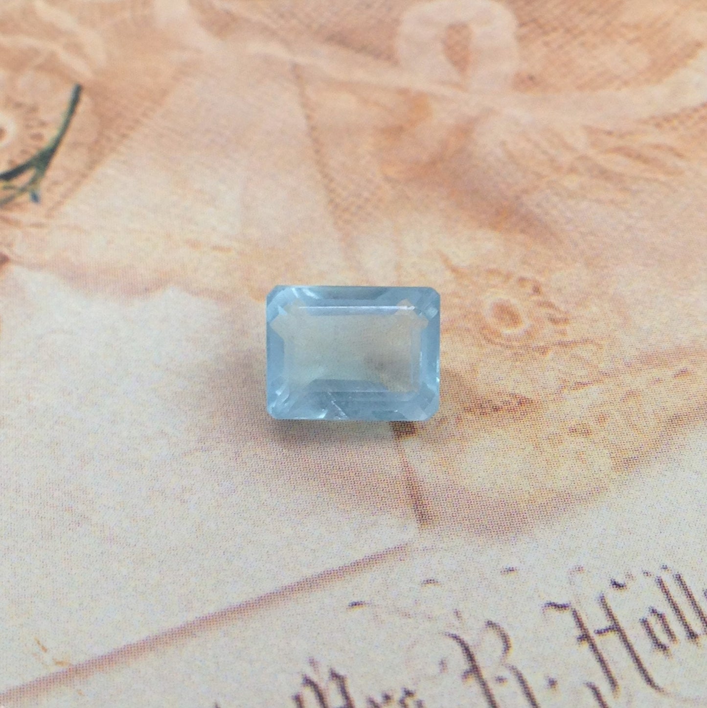 10.4x7.9mm 4.6 Carat Natural Sky Blue Aquamarine Light Blue Gem Rectangle Cut Loose Faceted Gemstone Beryl March Birthstone  Wholesale Gem